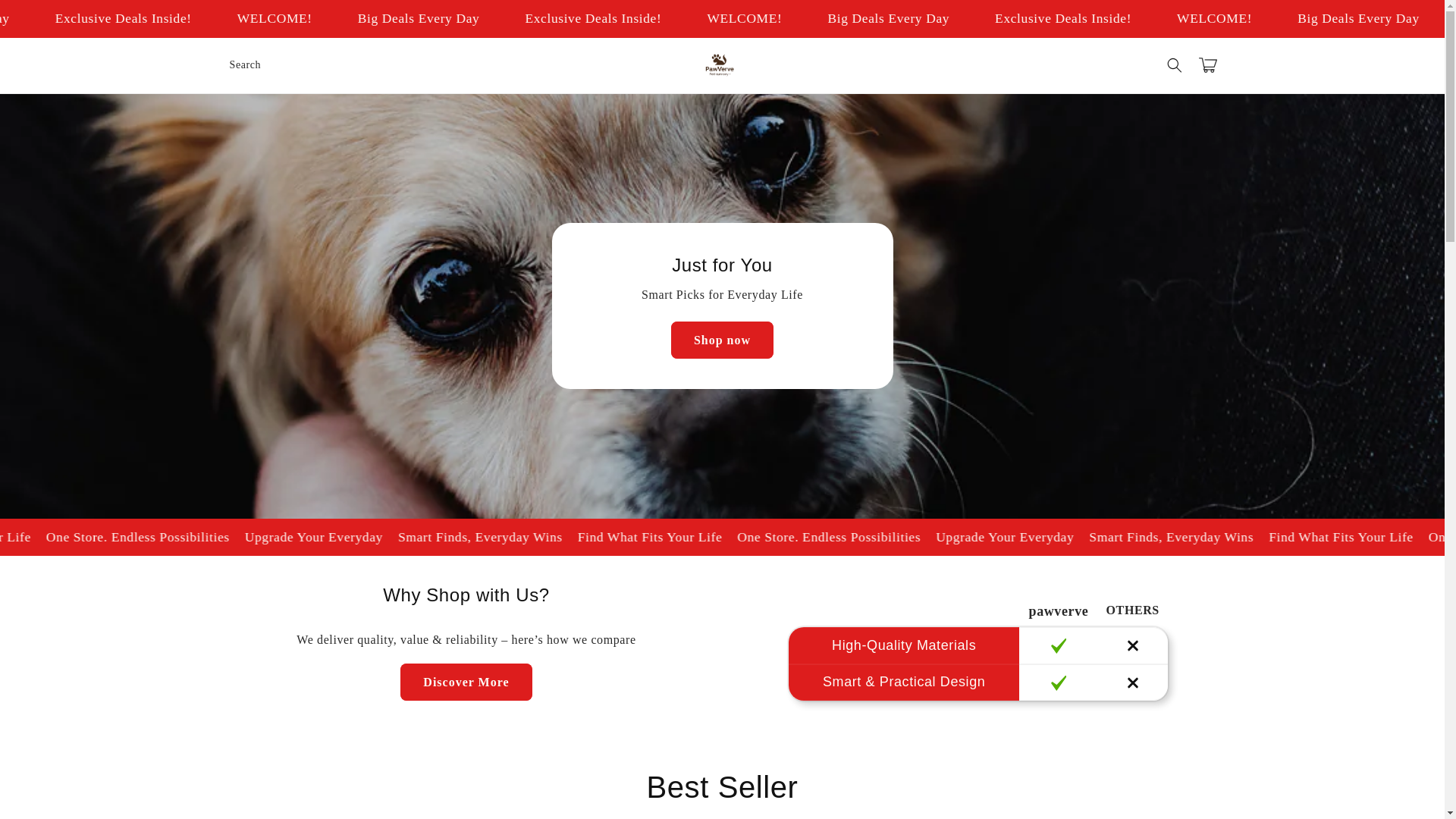 website screenshot of https://pawverve.shop/