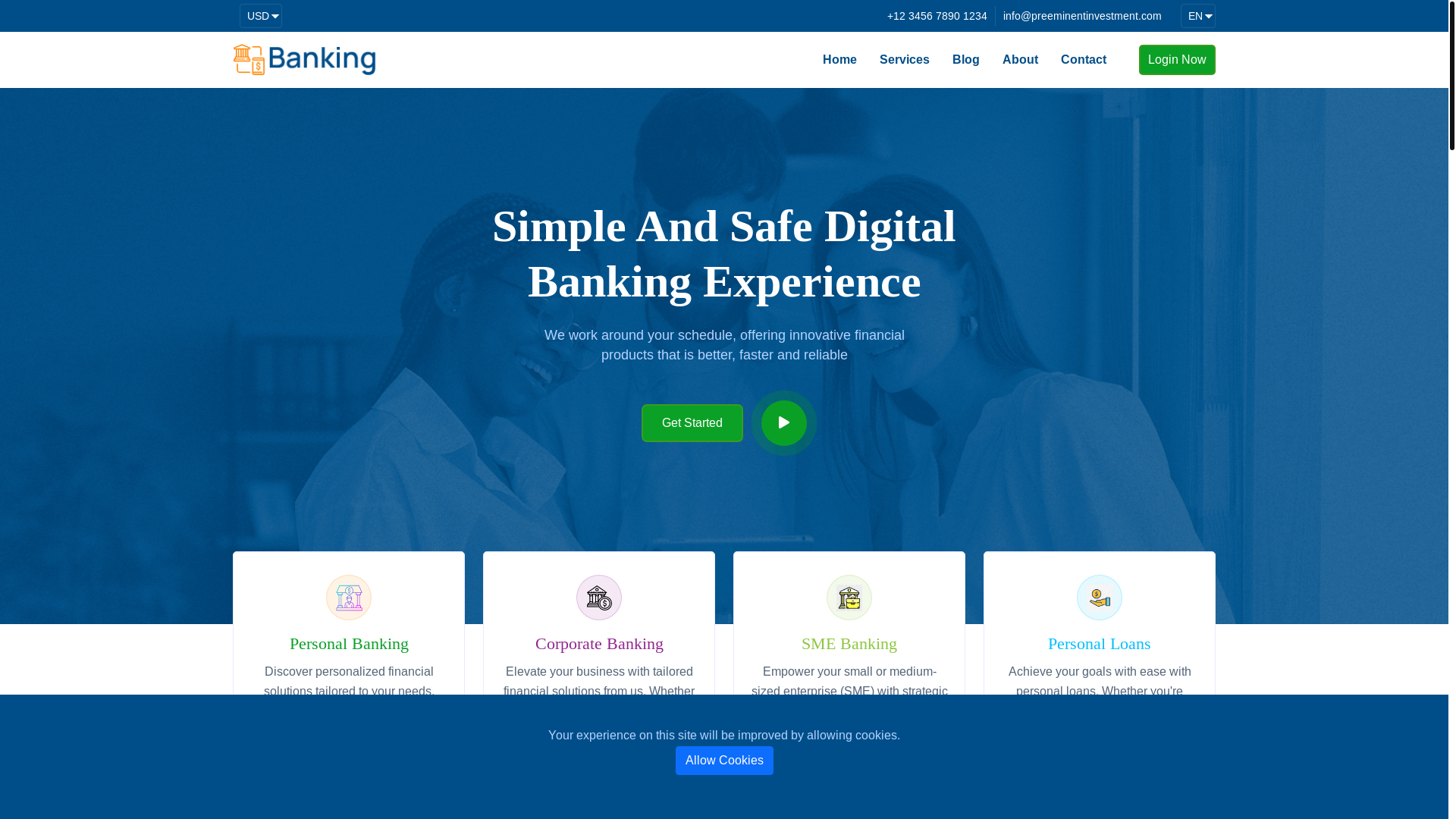 website screenshot of http://www.bank.digipaxs.com/