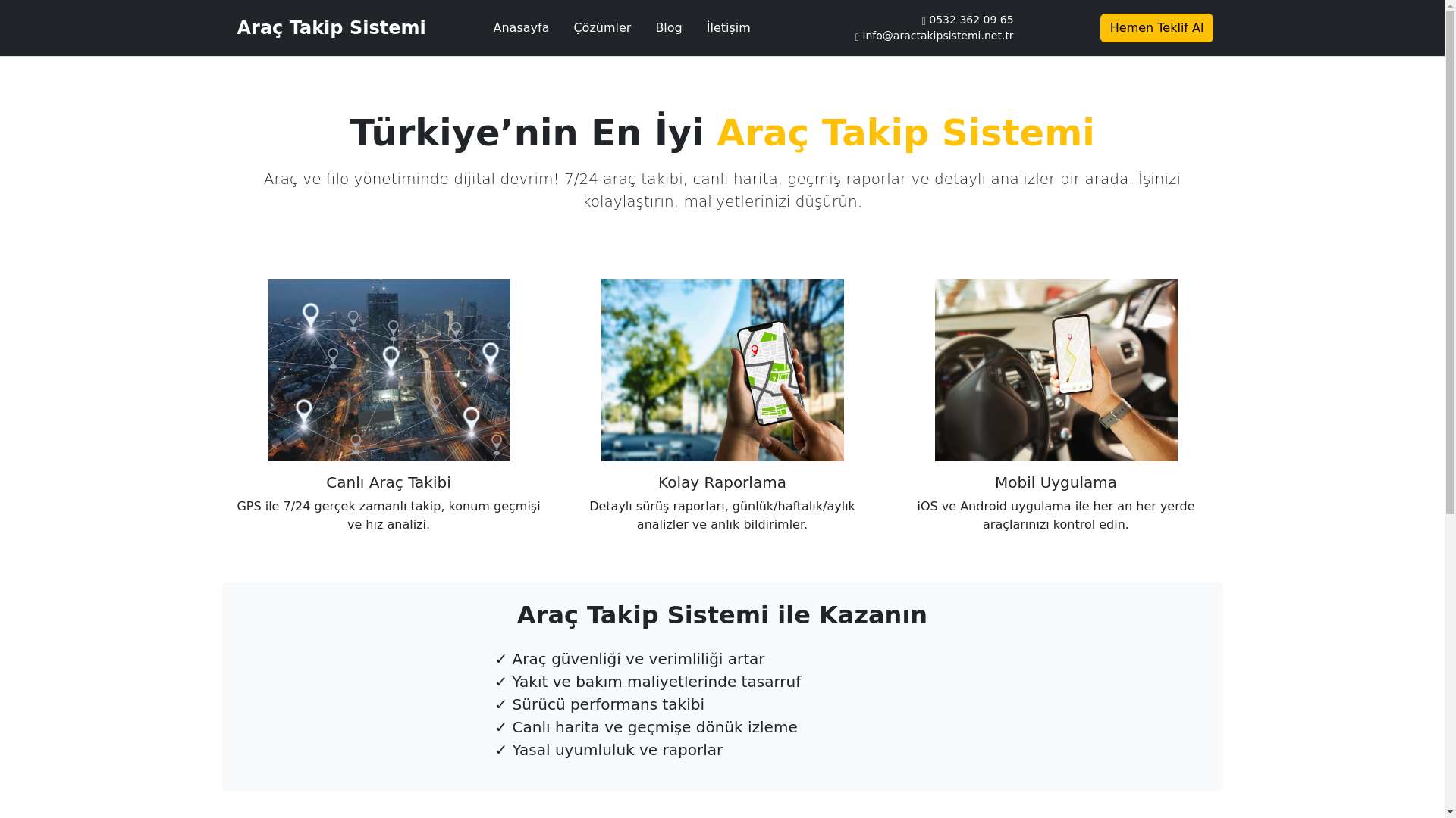 website screenshot of https://aractakipsistemi.net.tr/