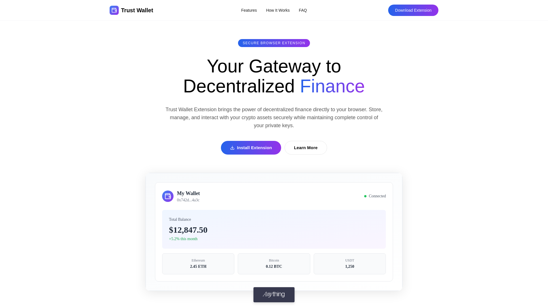 website screenshot of https://trust-io.created.app/