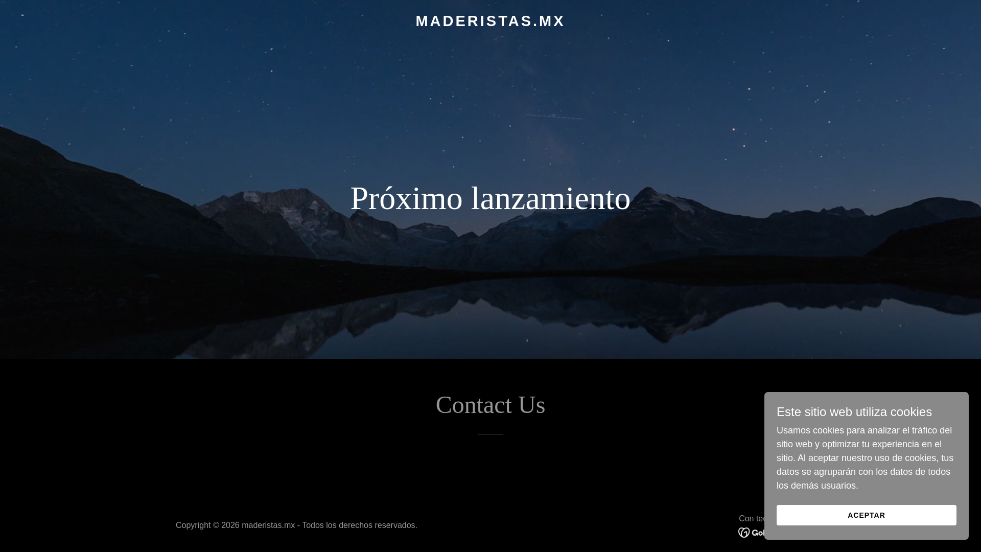website screenshot of https://maderistas.mx/