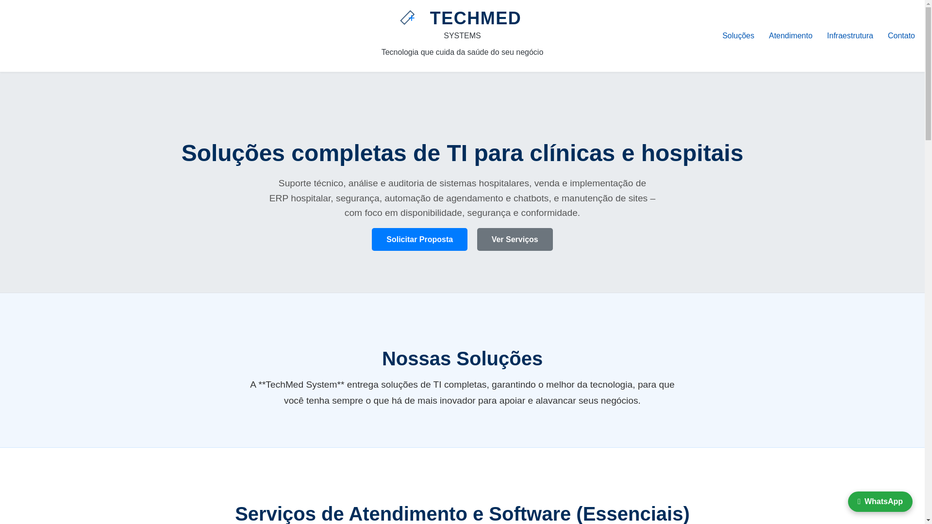 website screenshot of https://medtechsystem.com.br/