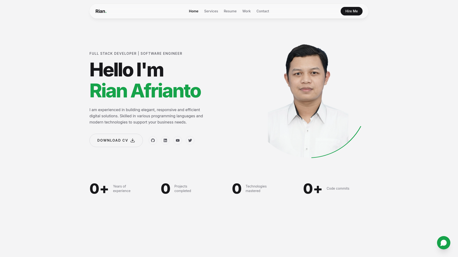 website screenshot of https://rianafrianto.com/