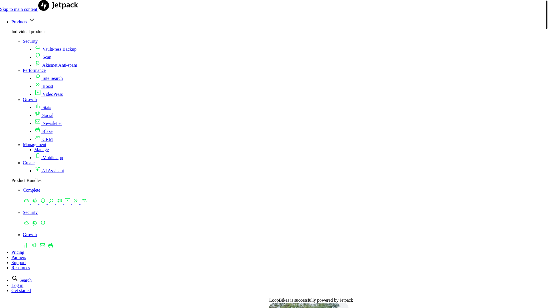 website screenshot of https://jetpack.com/