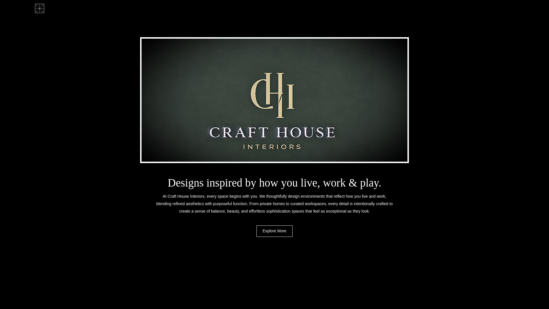 website screenshot of https://crafthouseinteriors.net