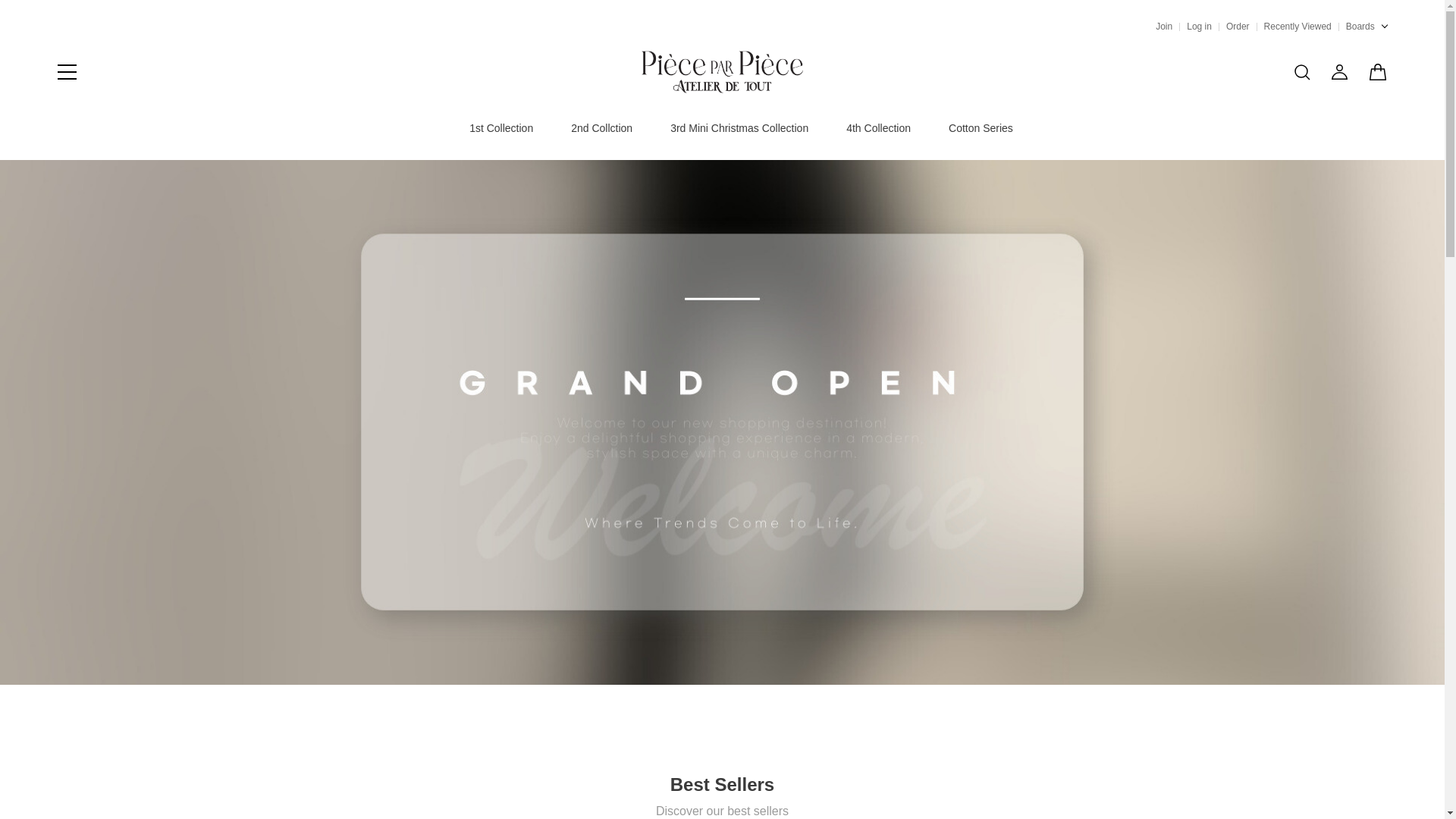 website screenshot of https://pieceparpiece.co.kr/