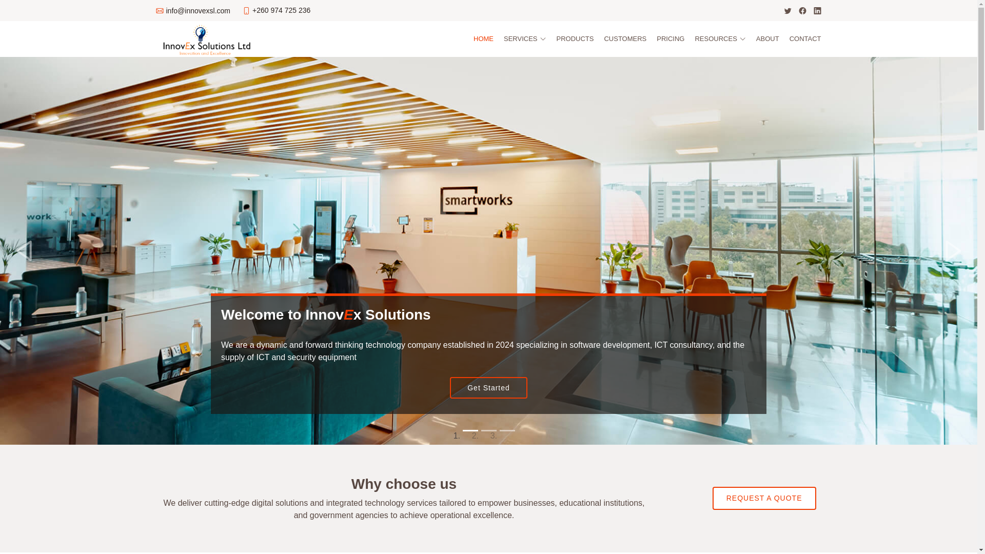 website screenshot of https://innovexlt.com/