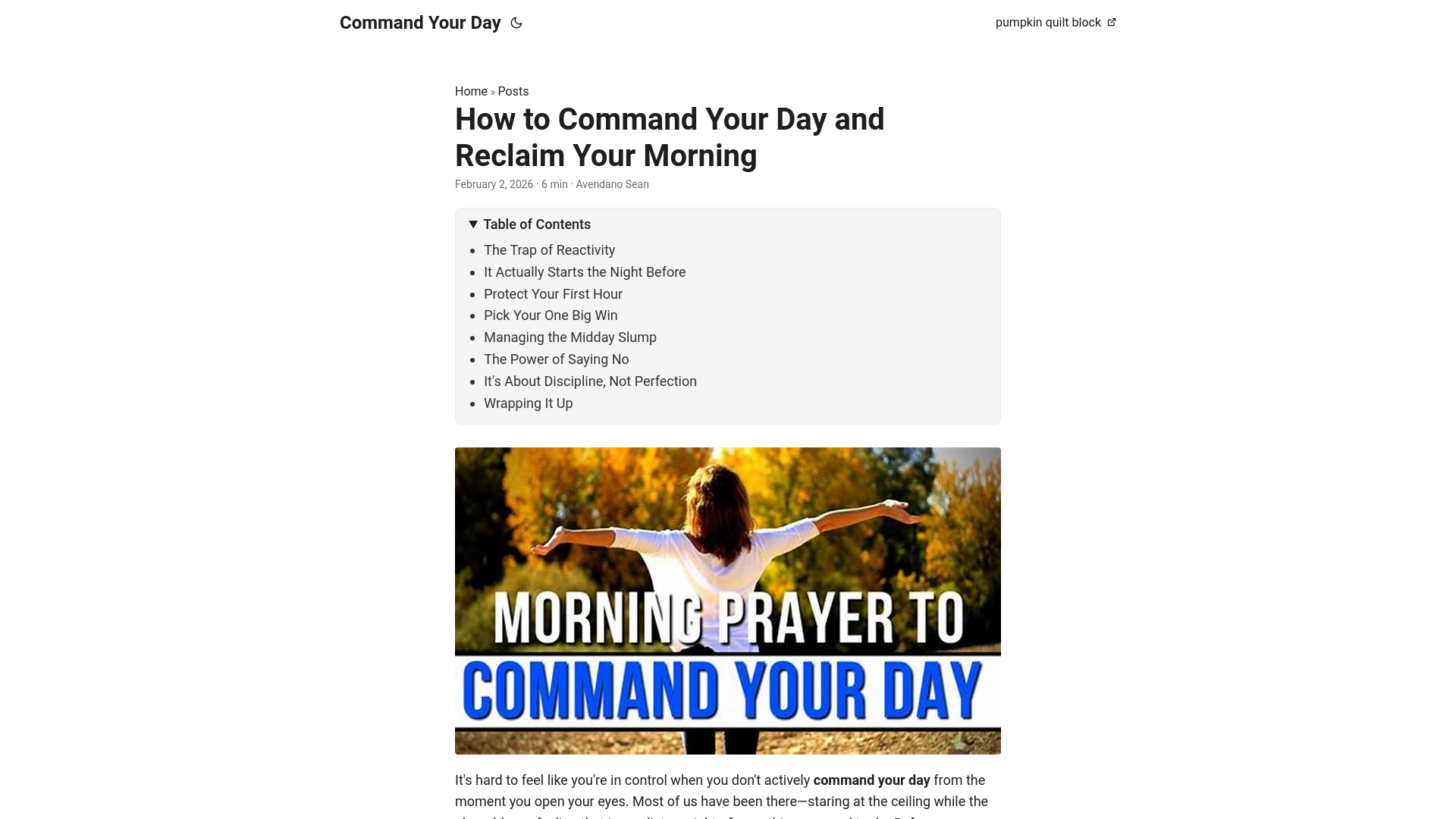 website screenshot of https://command-your-day.pages.dev/