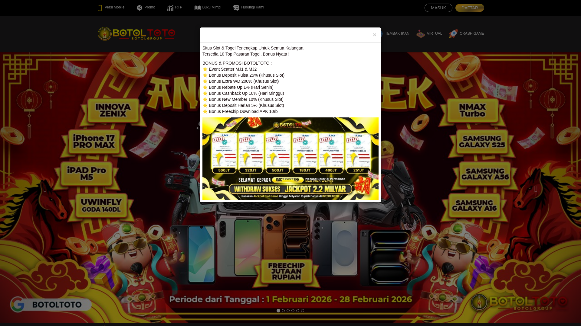 website screenshot of https://botoltoto-bit.store/
