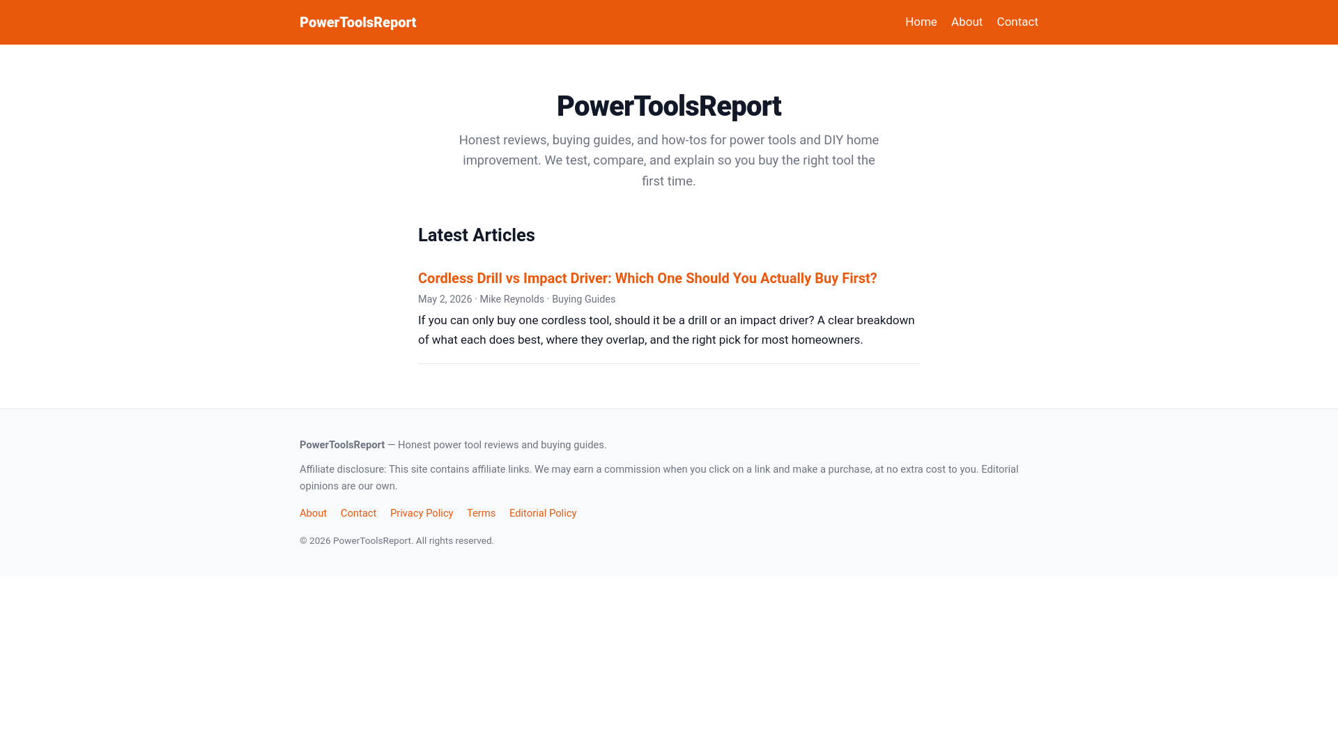 website screenshot of https://powertoolsreport.pages.dev/