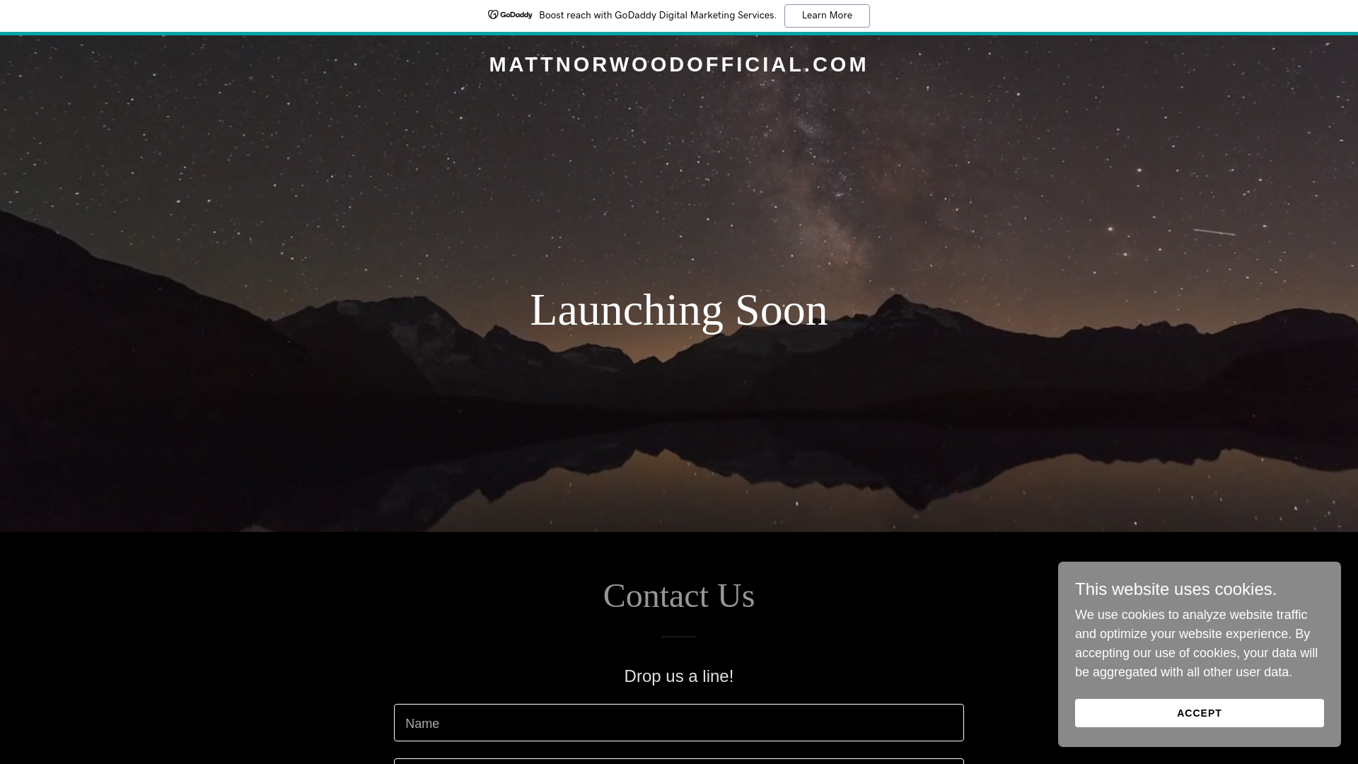 website screenshot of https://mattnorwoodofficial.com/