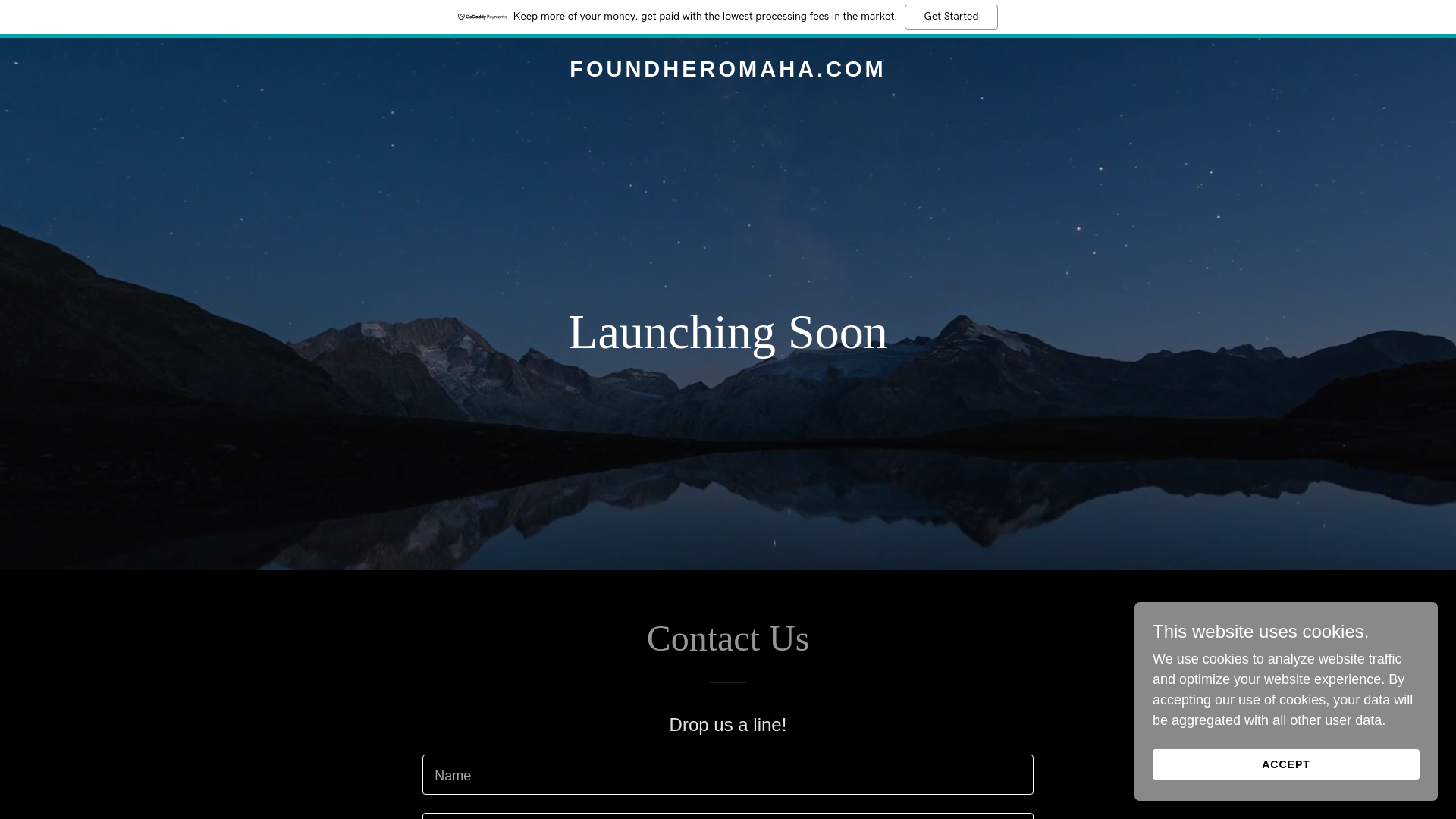 website screenshot of https://foundheromaha.com/
