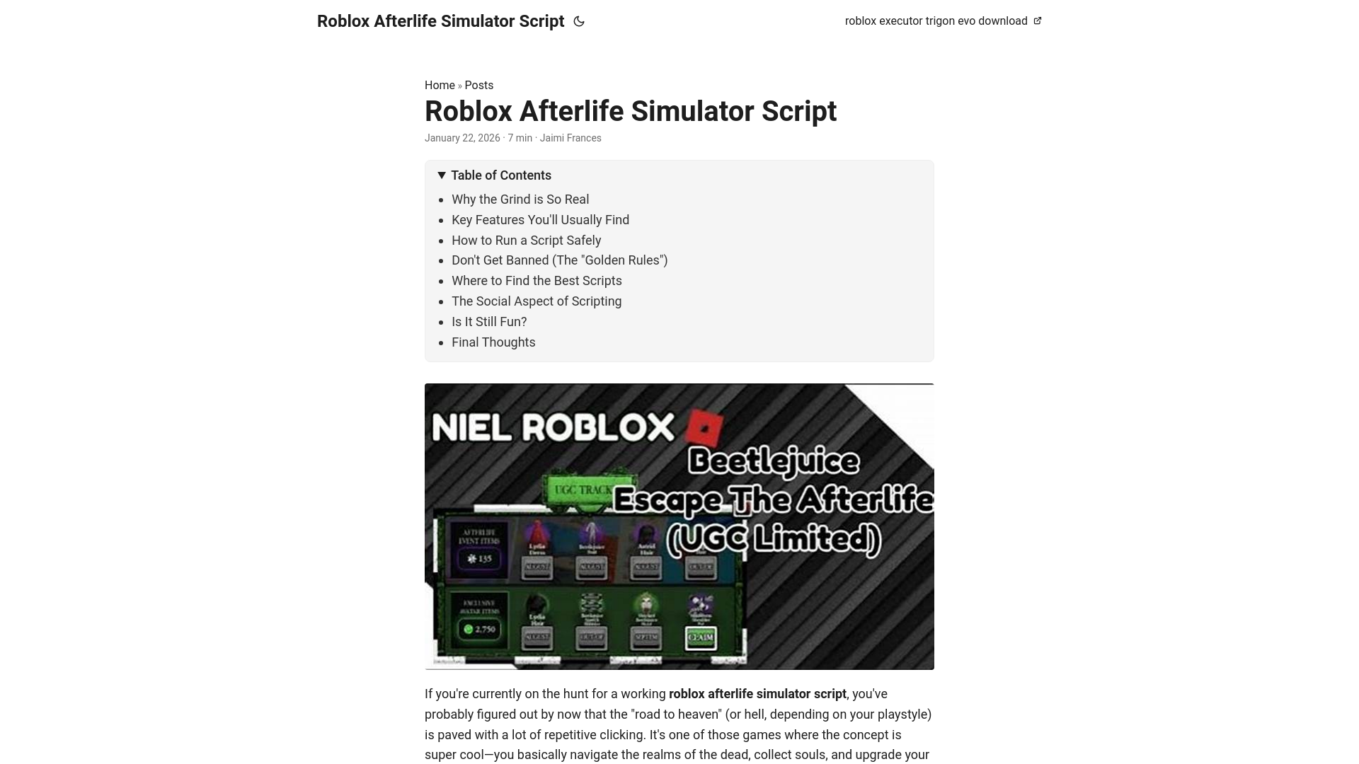 website screenshot of https://robloxafterlifesimulatorscript.pages.dev/