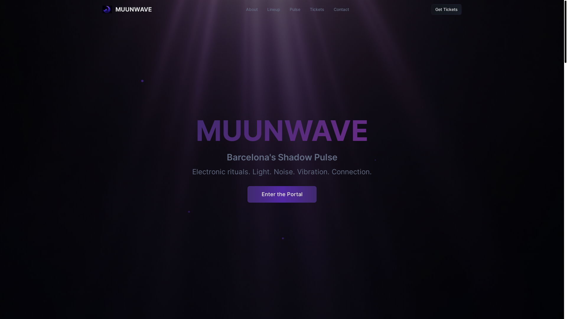 website screenshot of https://muunwave.org/