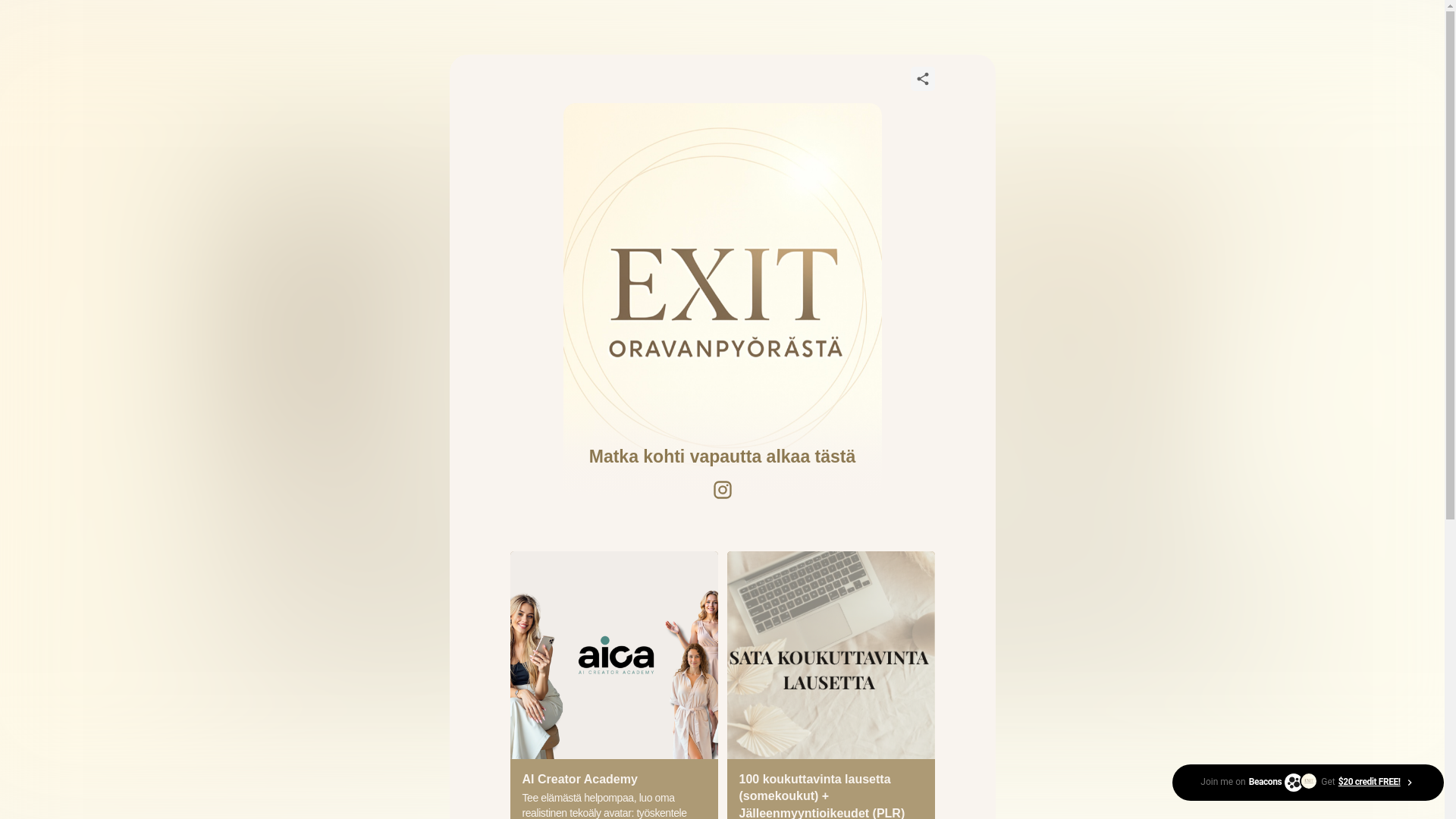 website screenshot of https://exitoravanpyorasta.fi/
