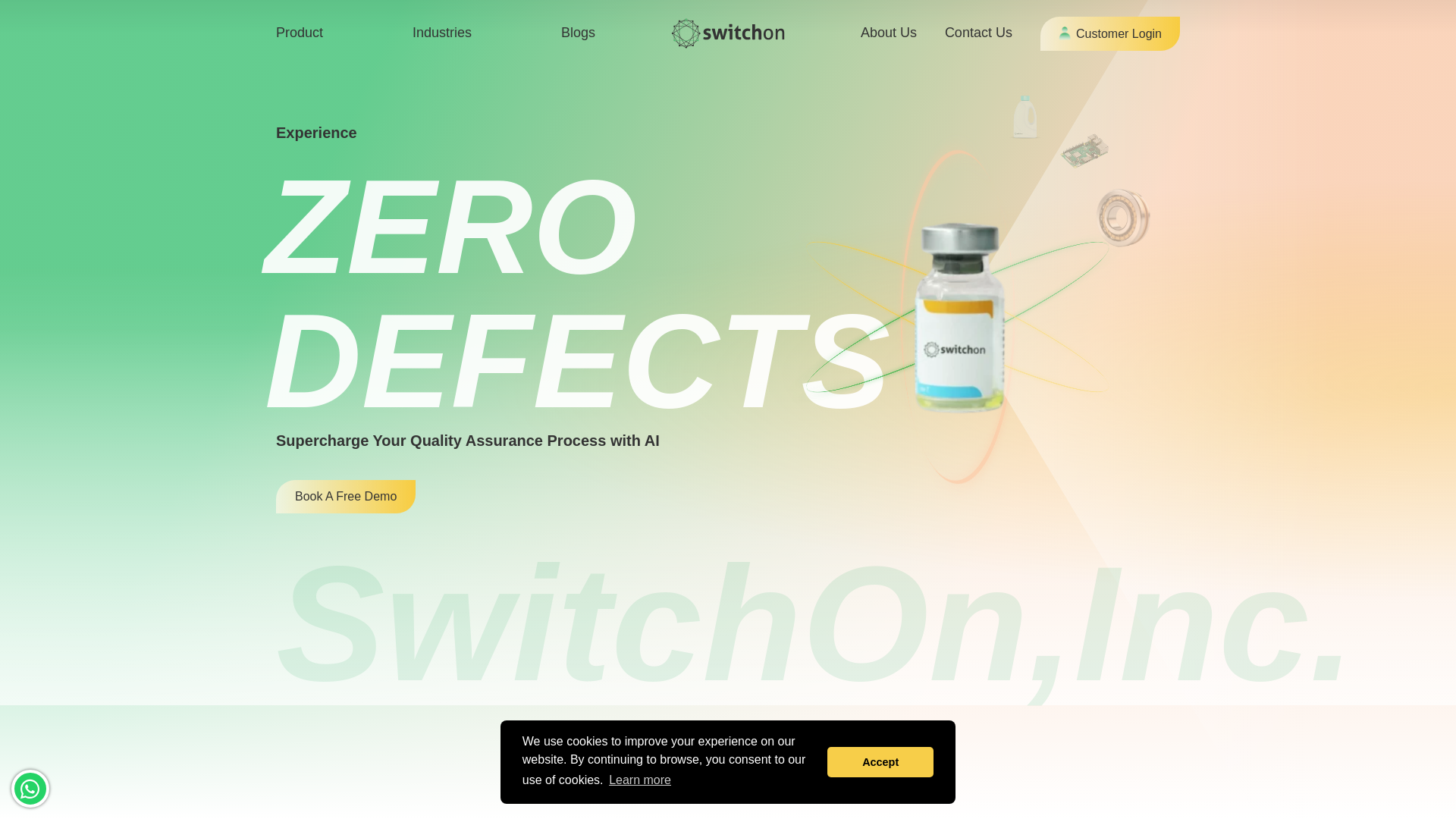 website screenshot of http://www.switchon.io/