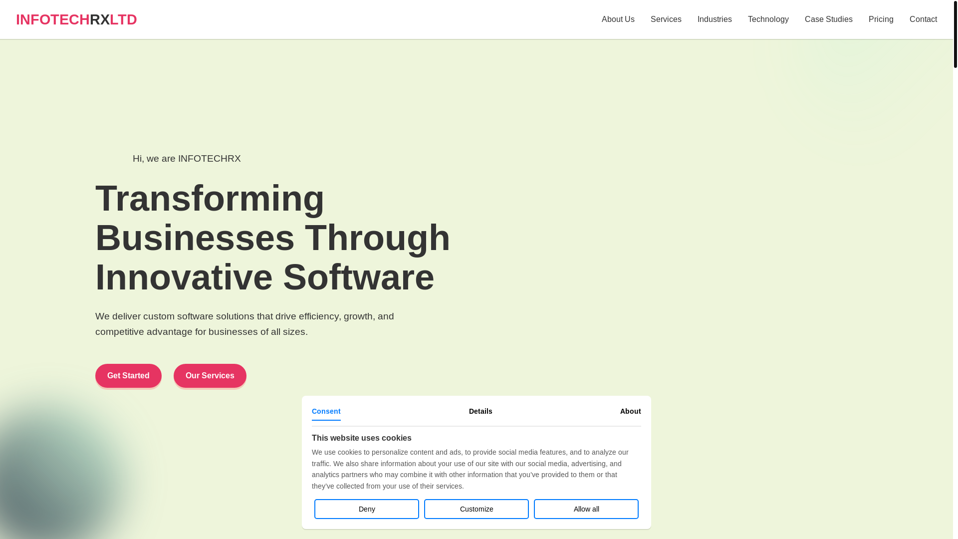 website screenshot of https://infotechrx.pages.dev/