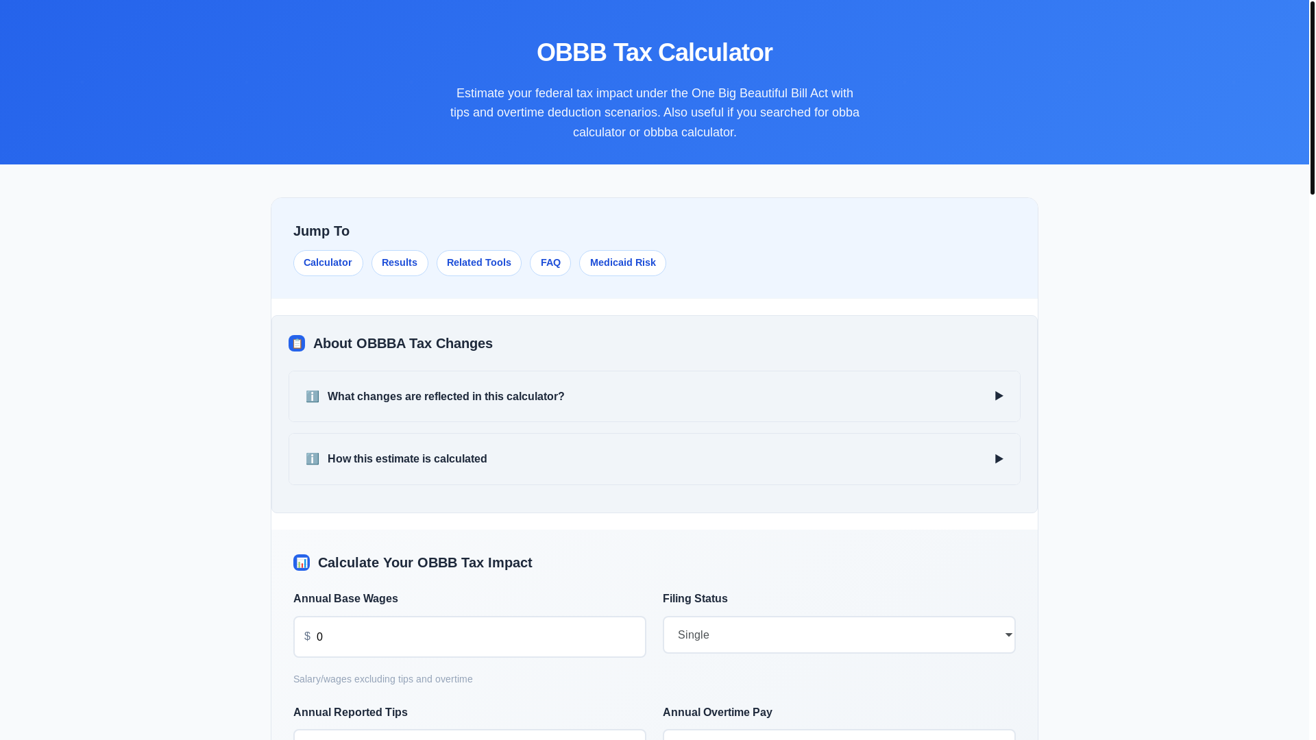website screenshot of https://obbb-tax.pages.dev/