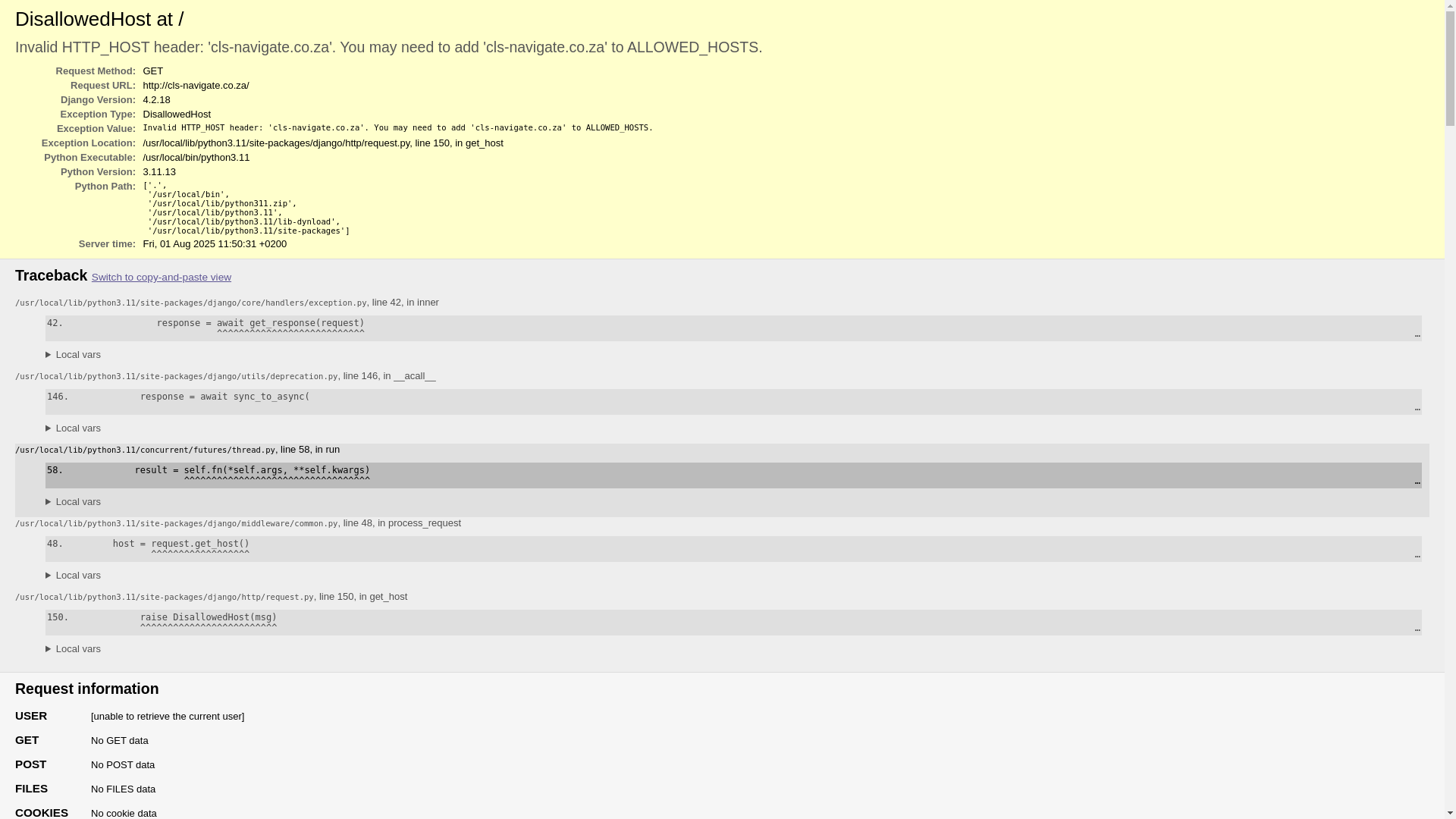website screenshot of https://cls-navigate.co.za/