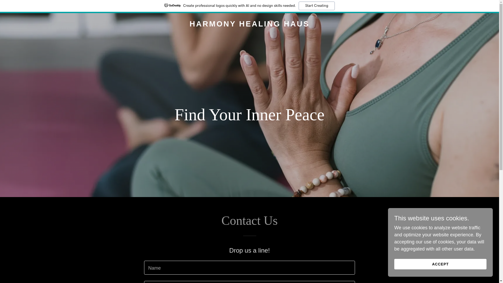 website screenshot of https://harmonyhealinghaus.com/