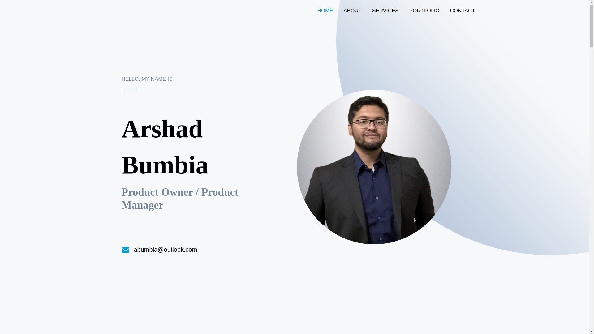 website screenshot of https://arshadbumbia.com/