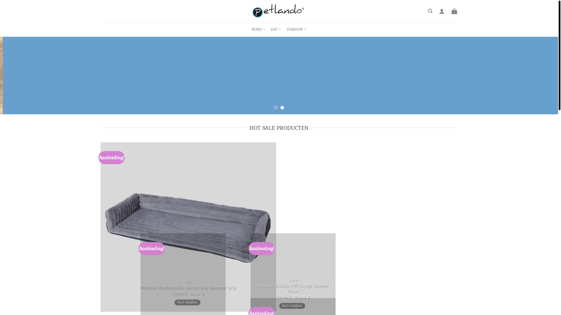 website screenshot of https://petlandodierenshop.com/