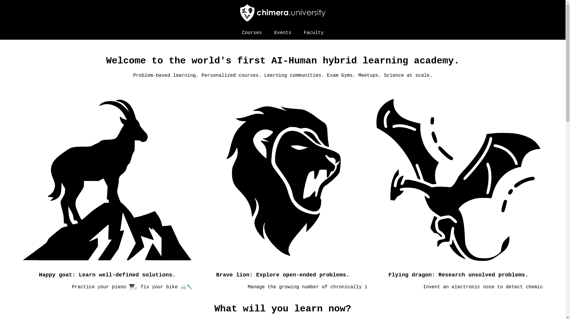 website screenshot of https://chimerauniversity.pages.dev/
