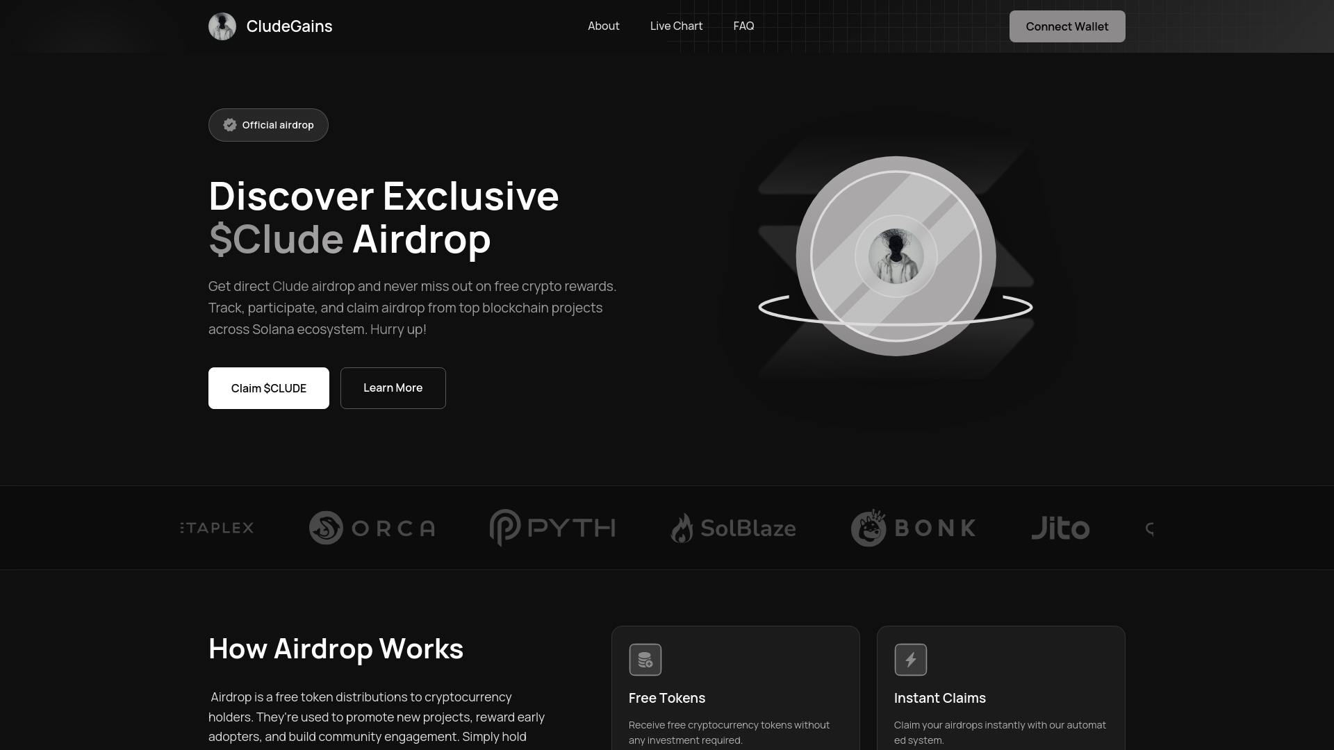 website screenshot of https://cludeclaim.pages.dev/