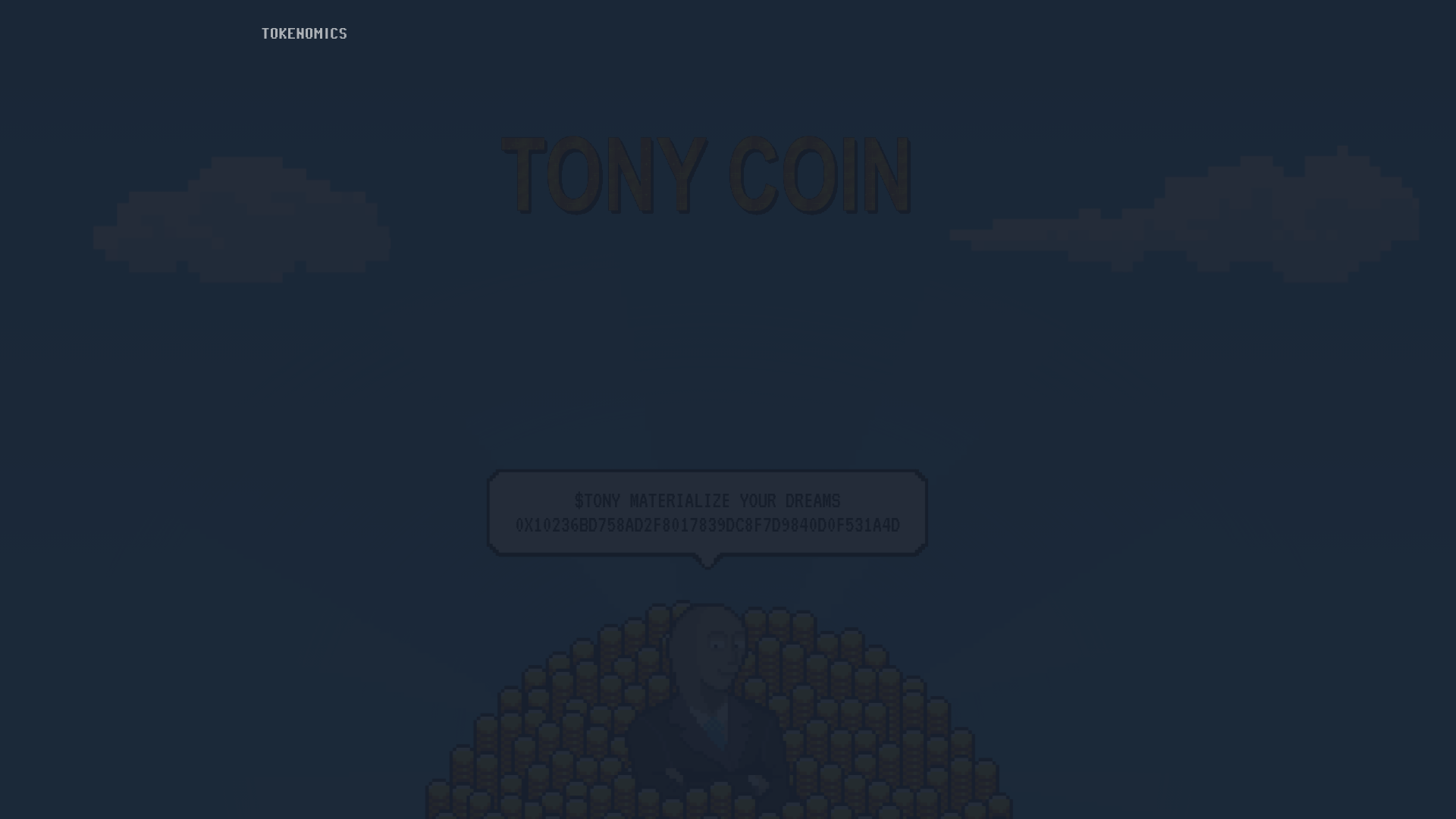 website screenshot of https://tony-coin.com/