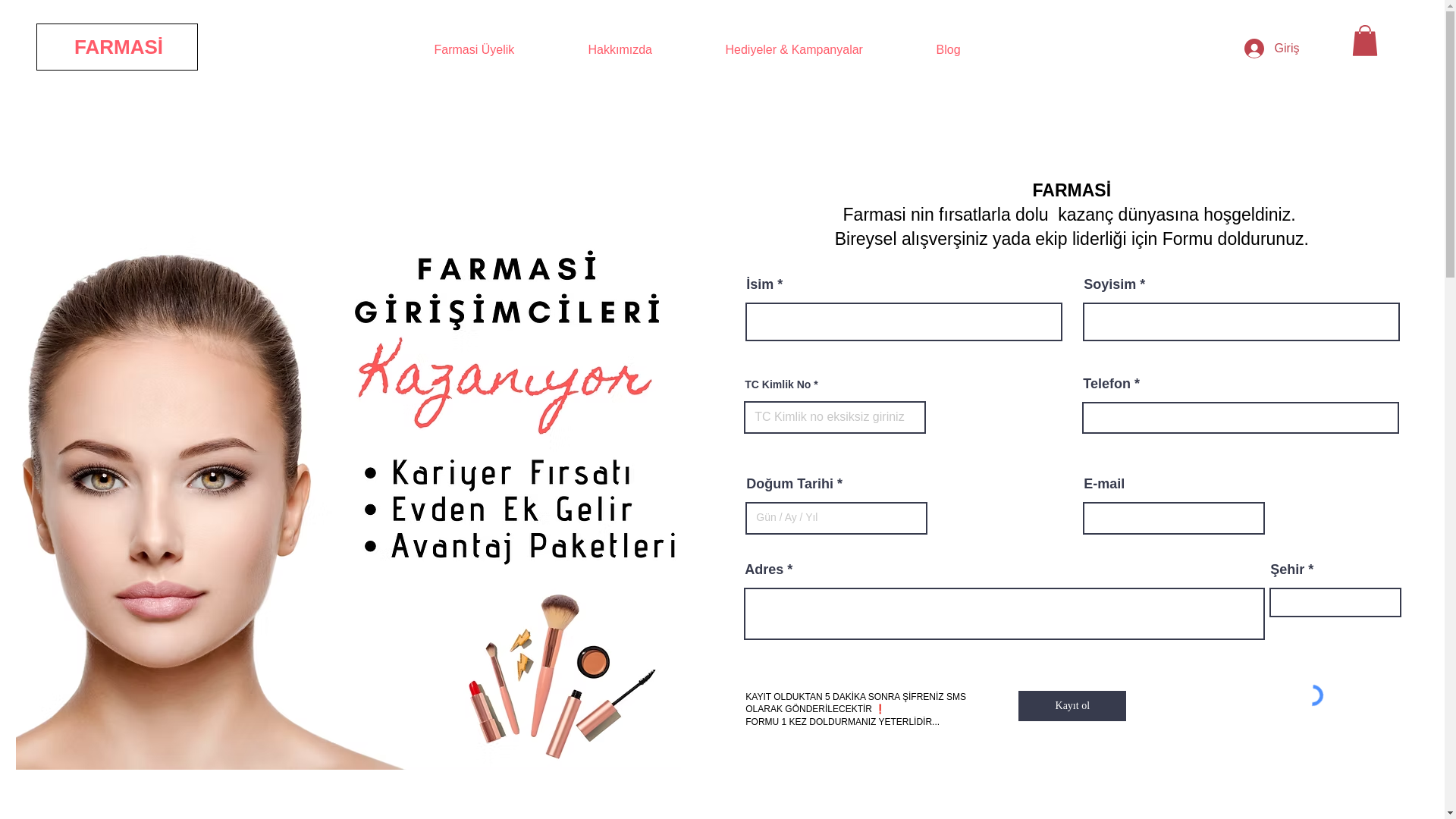 website screenshot of https://hommbitkiselform.com.tr/