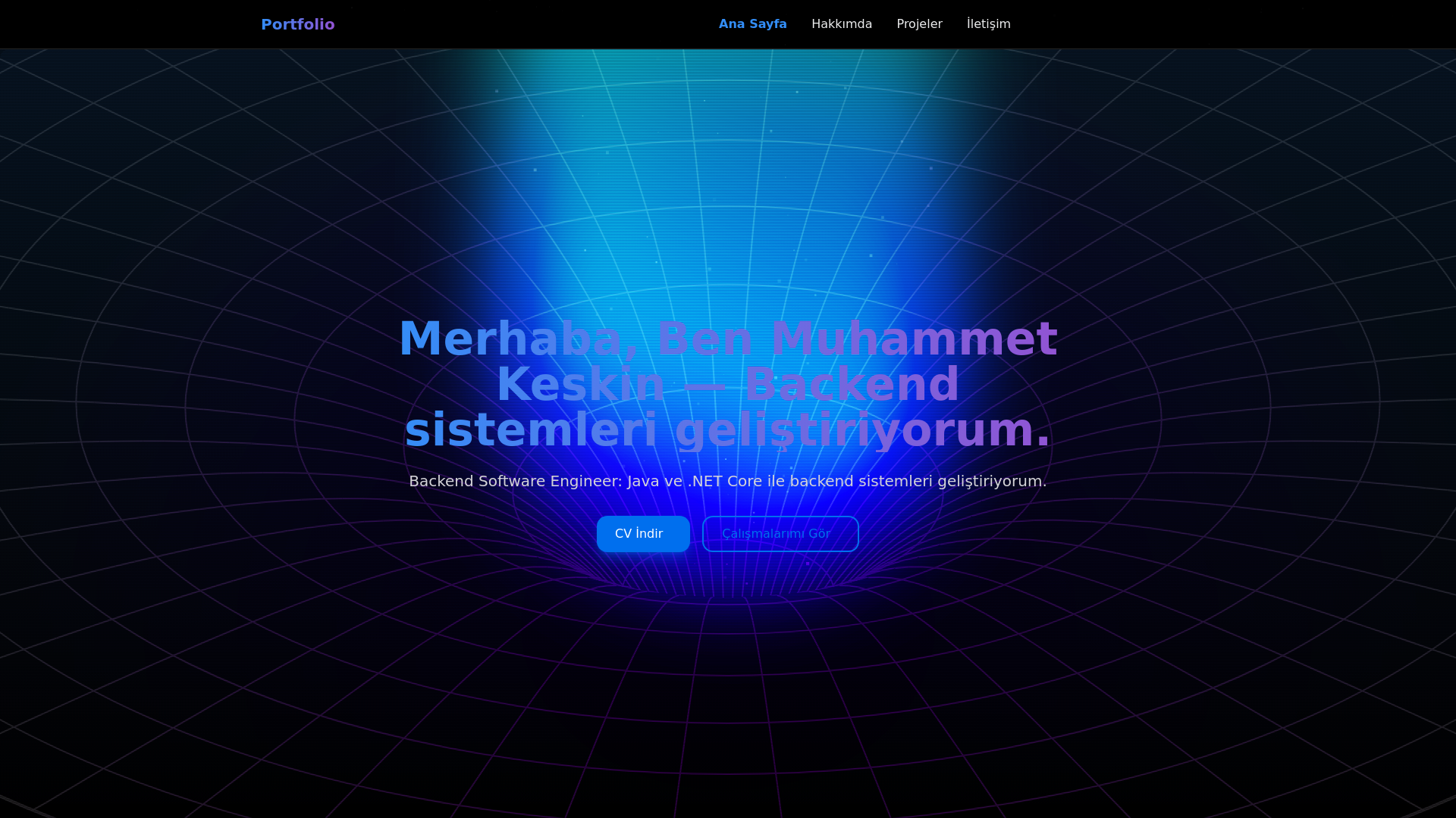 website screenshot of https://muhammetkeskinportfolio.pages.dev/