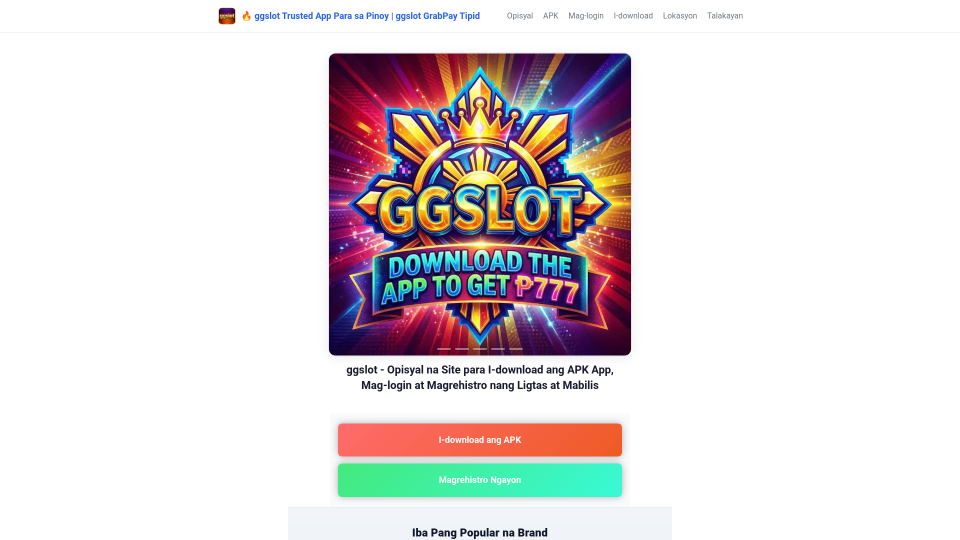 website screenshot of https://ggslot2.com/