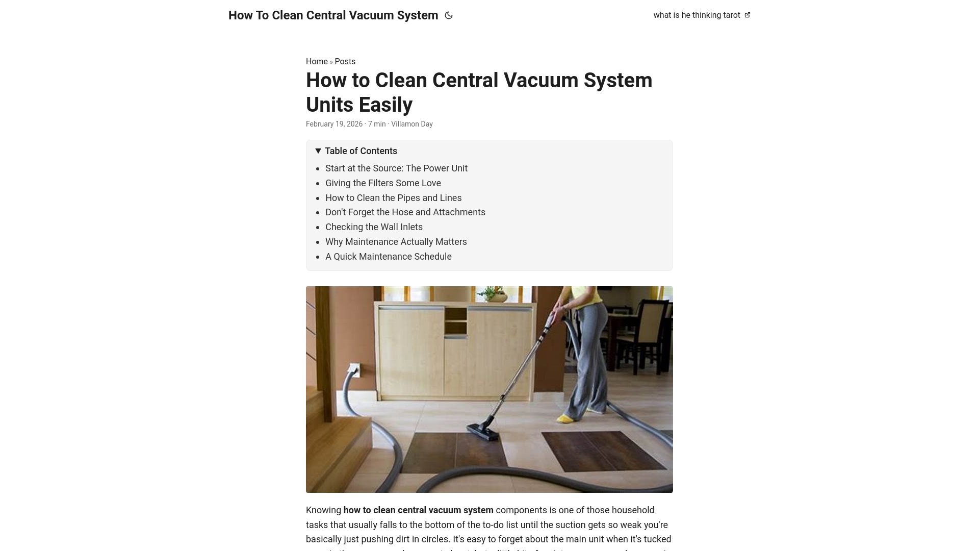 website screenshot of https://how-to-clean-central-vacuum-system.pages.dev/