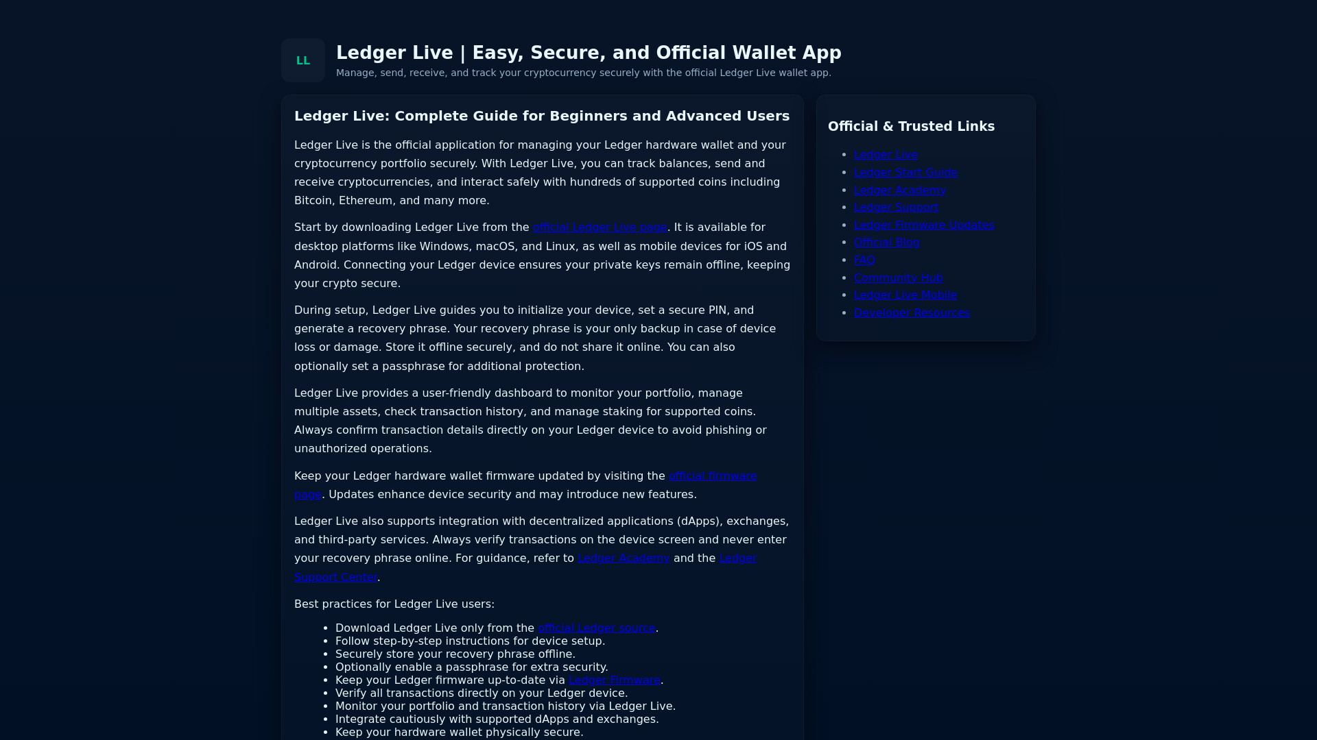 website screenshot of https://ledger-live-us-any.pages.dev
