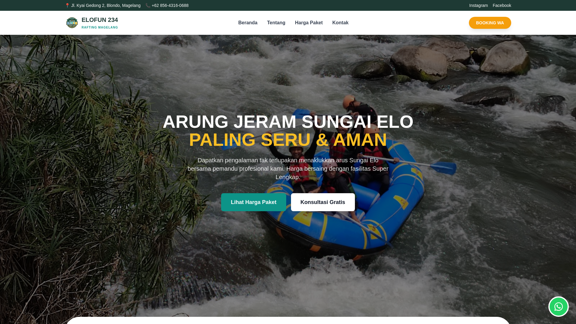 website screenshot of https://elofunrafting.web.id/
