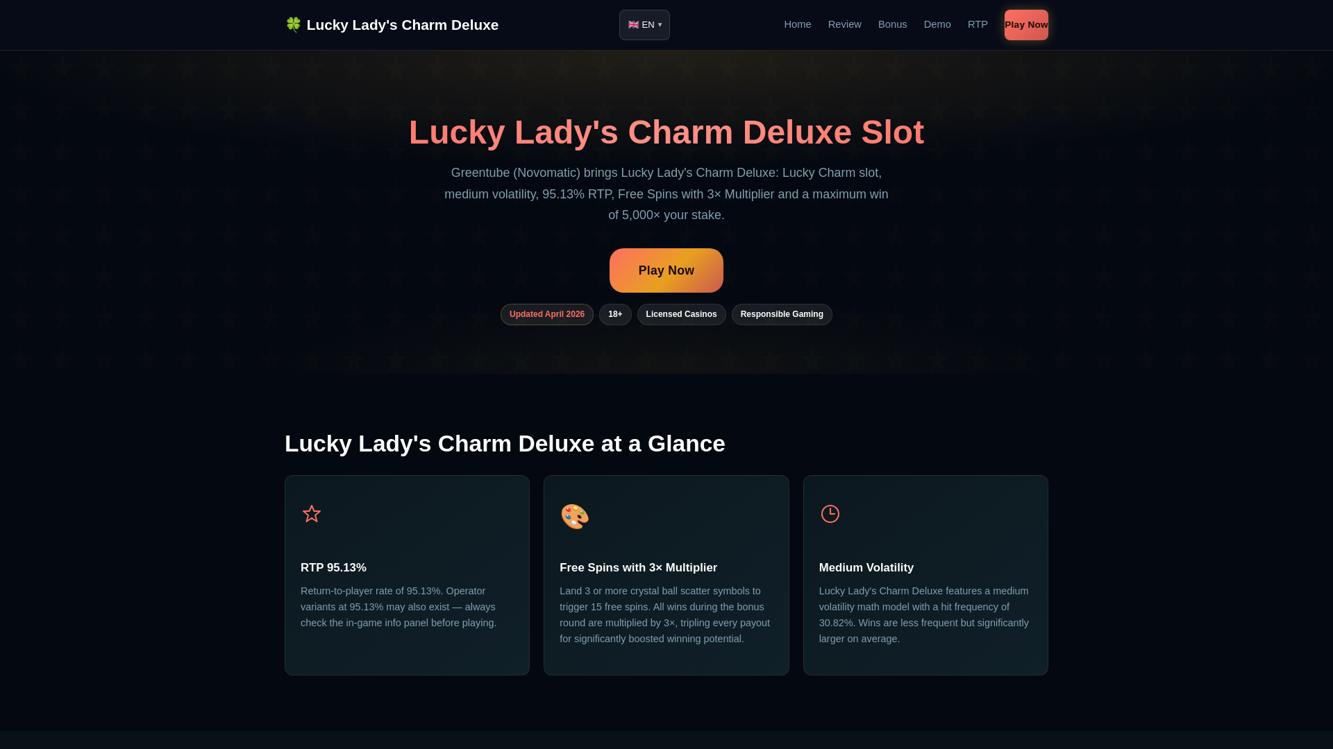 website screenshot of https://luckylady-charm.site/