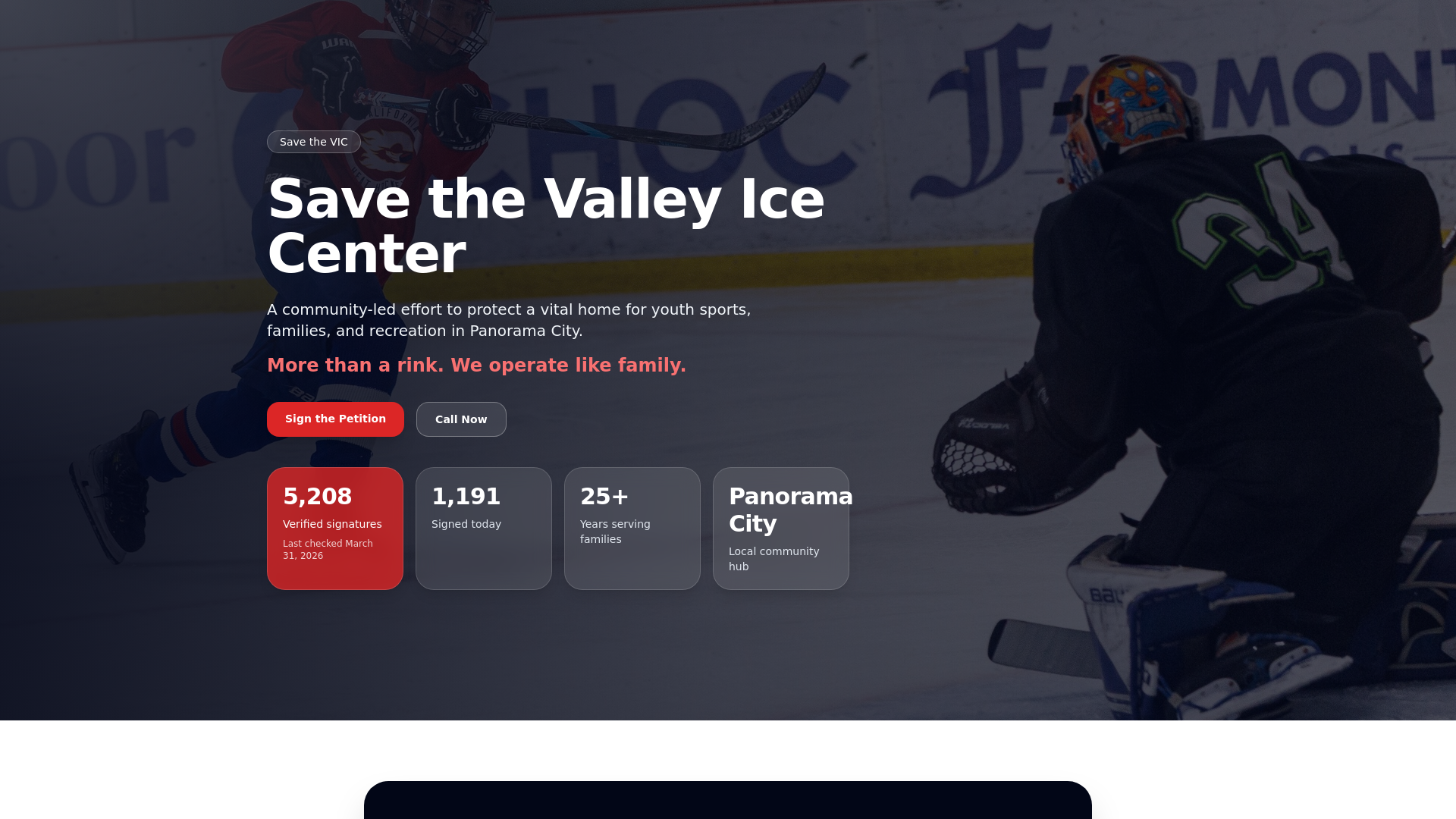 website screenshot of https://savethevic.com