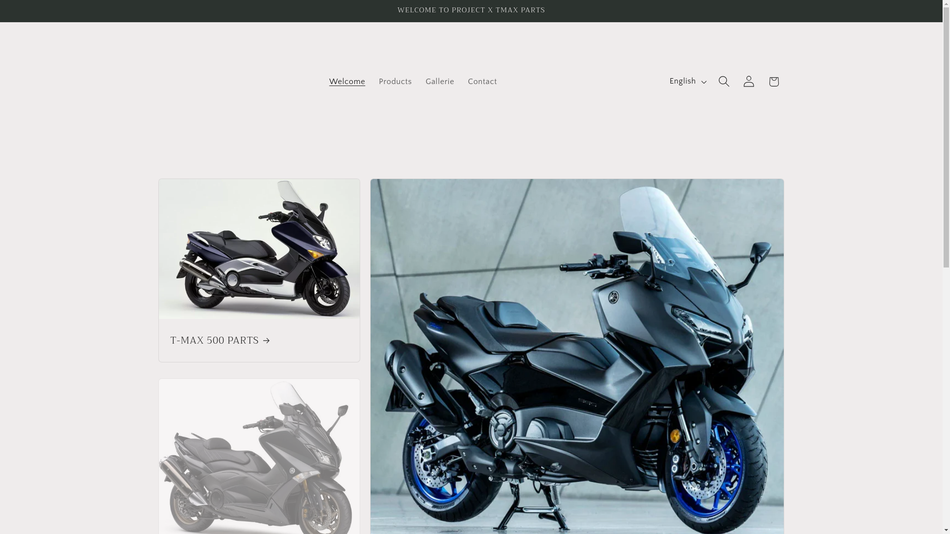 website screenshot of https://projectxparts.com/