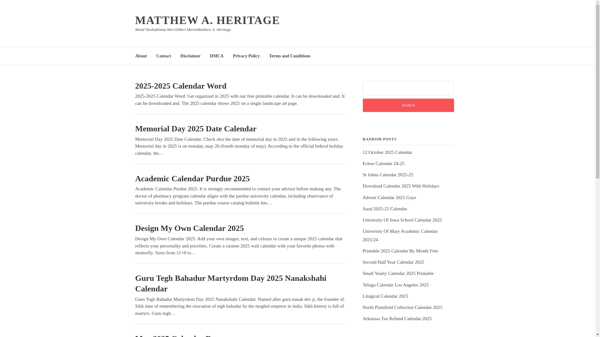 website screenshot of https://matthewaheritage.pages.dev/