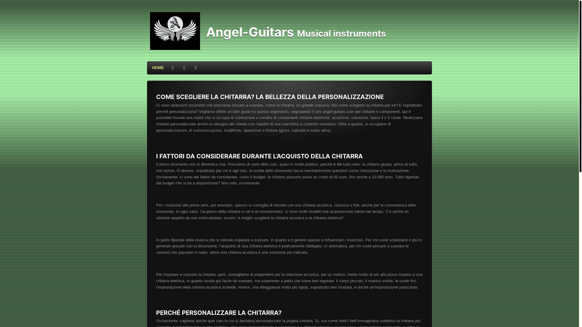 website screenshot of https://liuteria-angel-guitars.store/