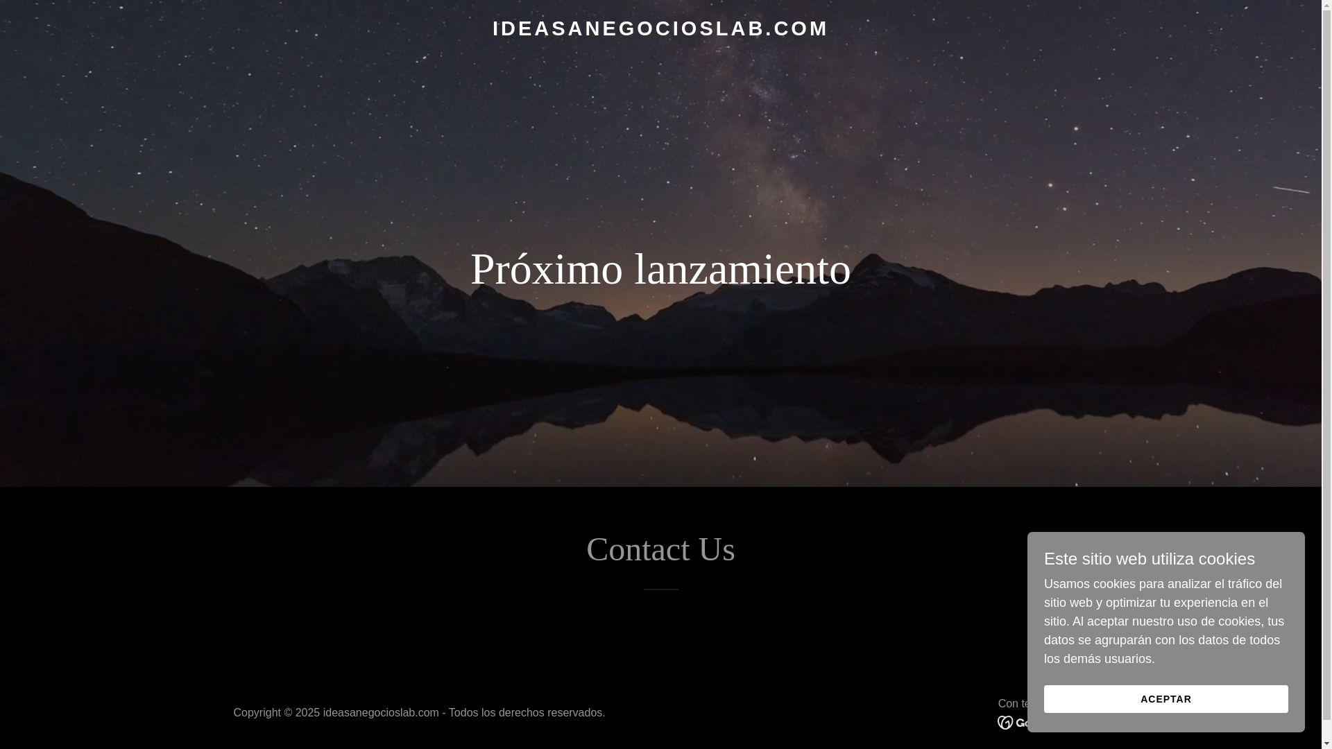 website screenshot of https://ideasanegocioslab.com/