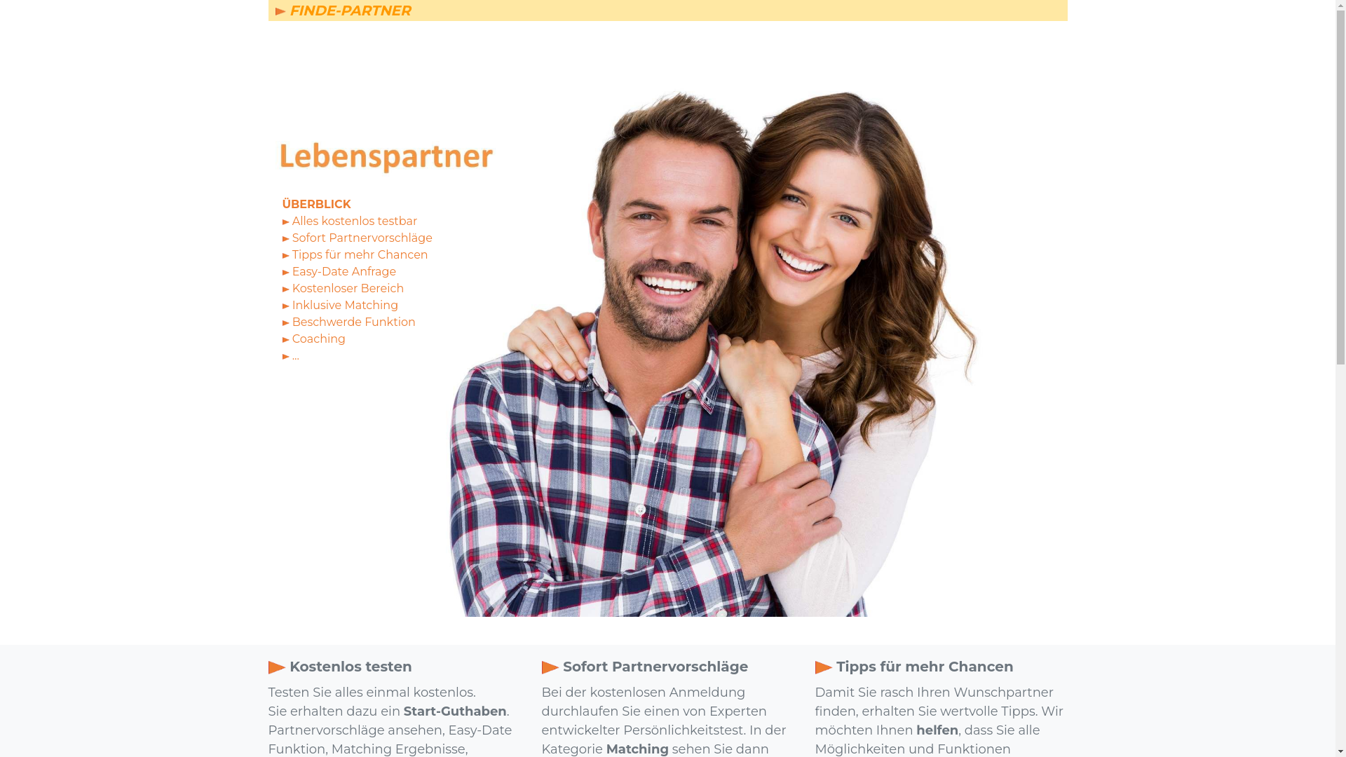 website screenshot of https://de-findpartner.com/