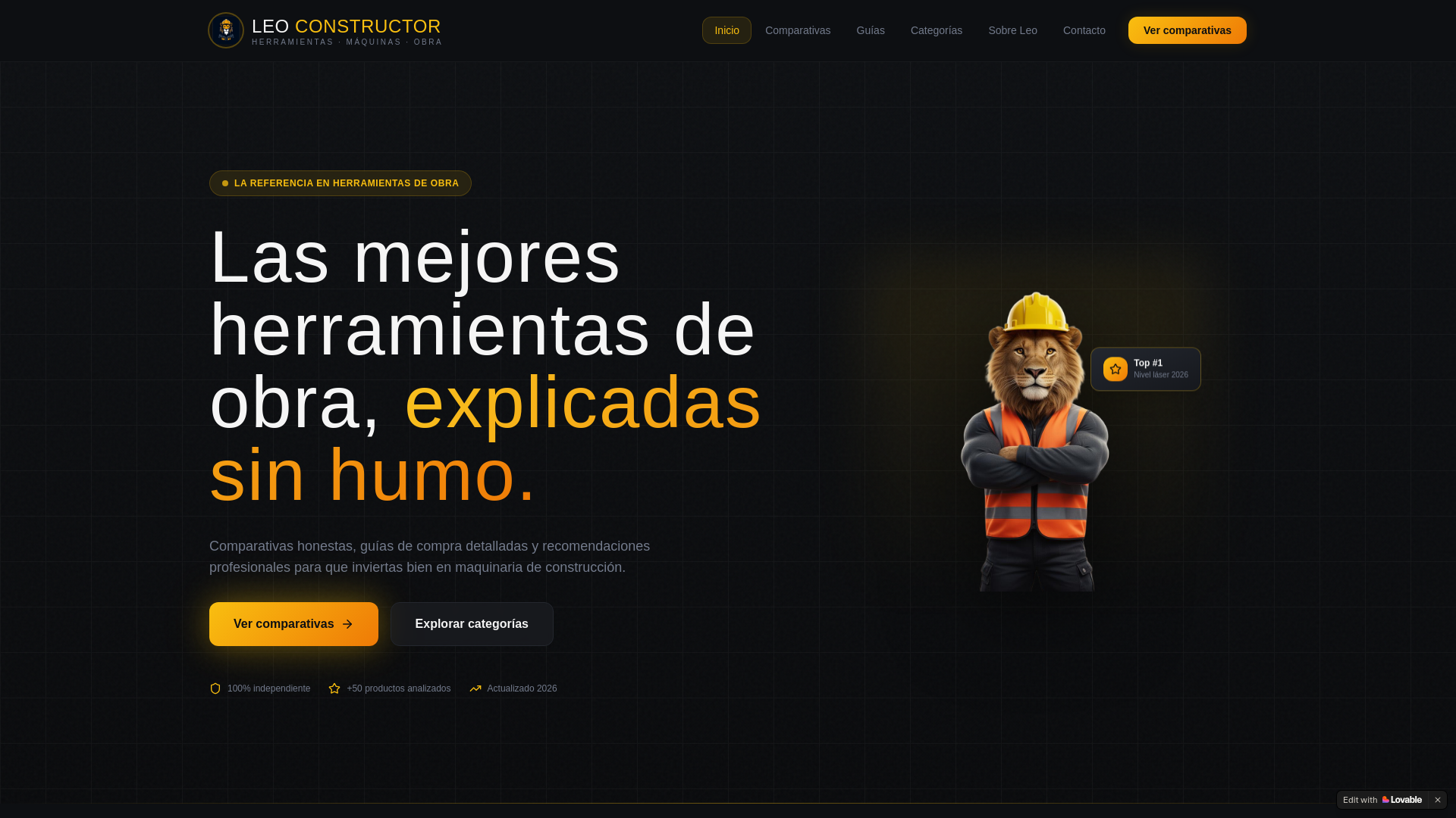 website screenshot of https://leoconstructor.com
