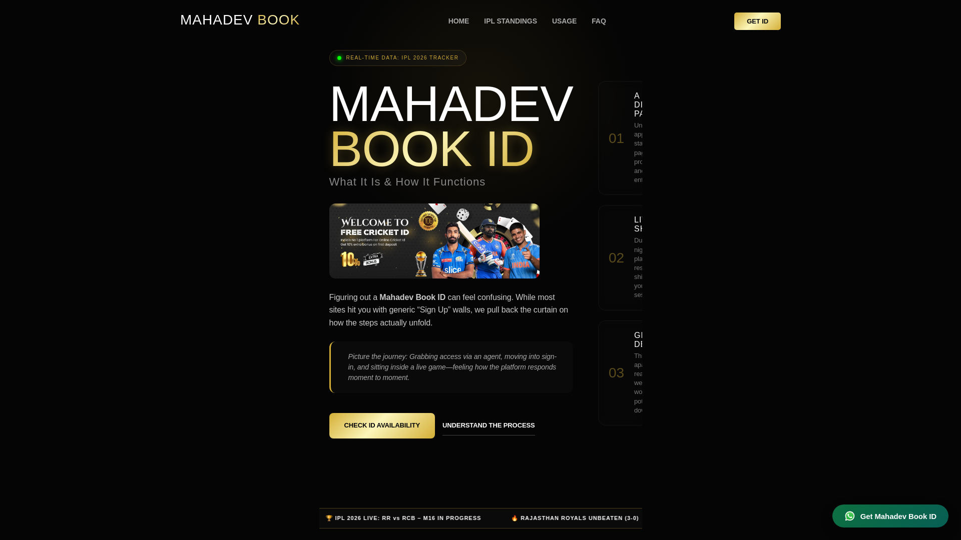 website screenshot of https://maahaadevbookid.com/
