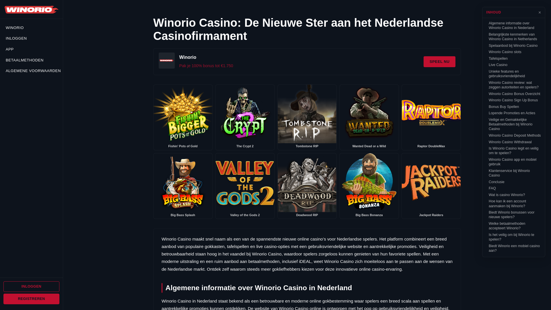 website screenshot of https://winorio-casino-neth.com
