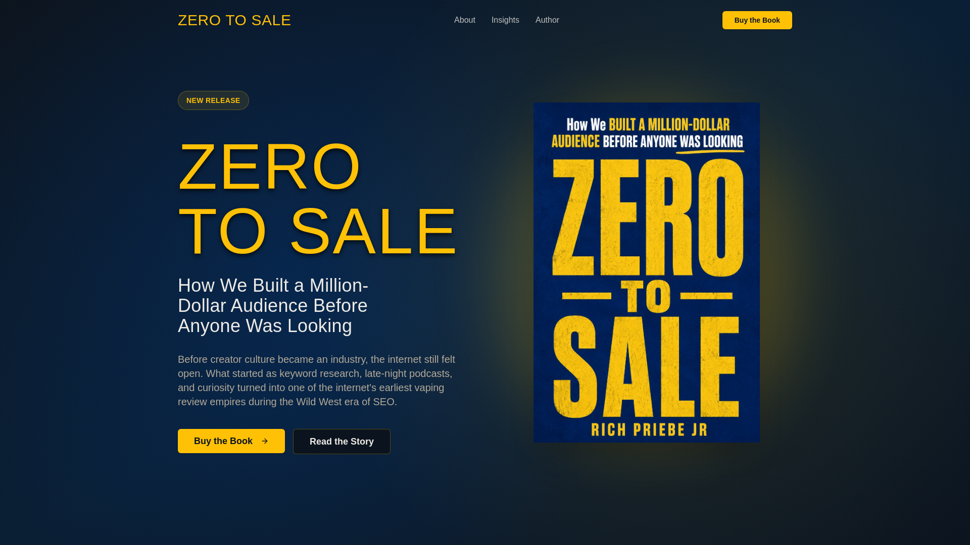 website screenshot of https://fromzerotosale.com/