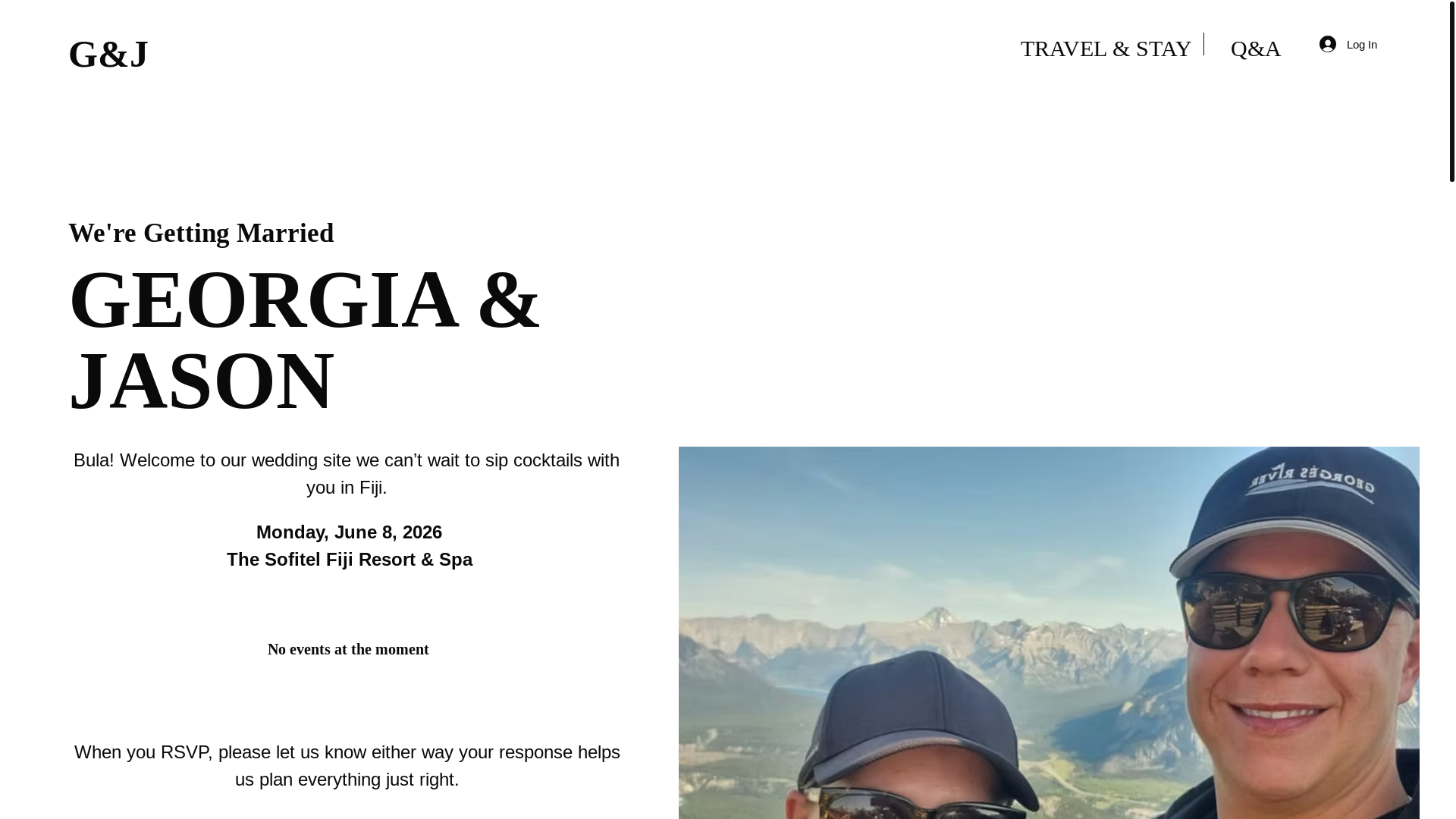 website screenshot of https://szalekwedding.com.au/