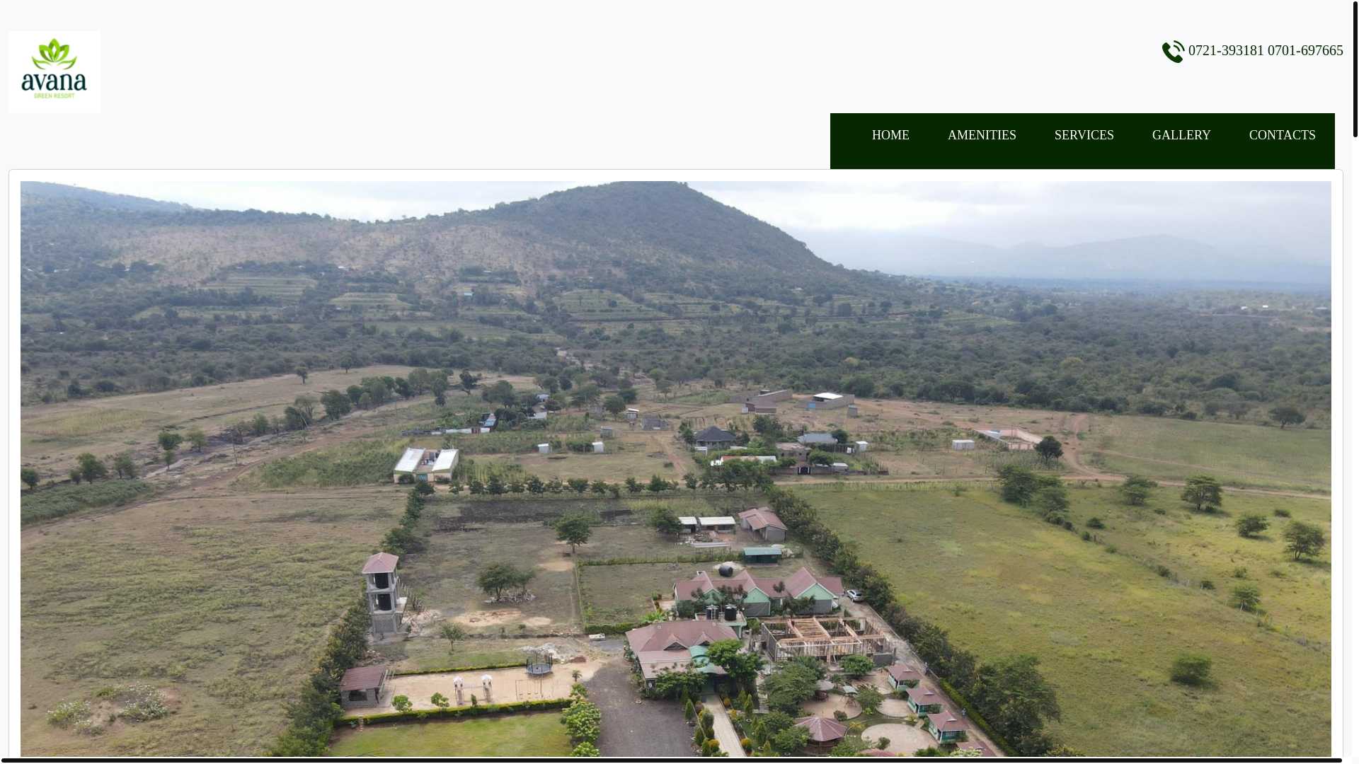 website screenshot of https://avanaresort.co.ke/