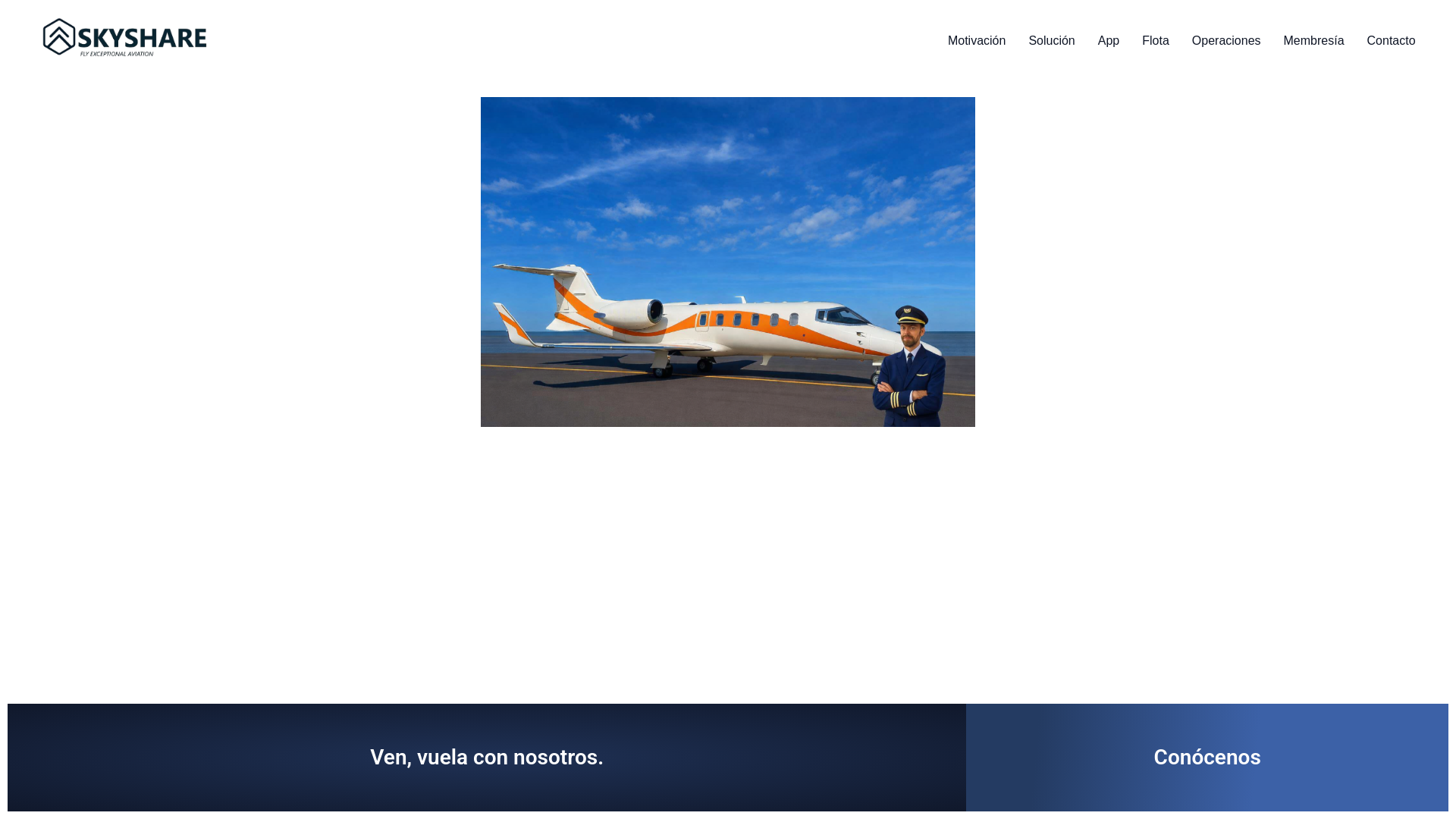 website screenshot of https://skyshare.com.mx/