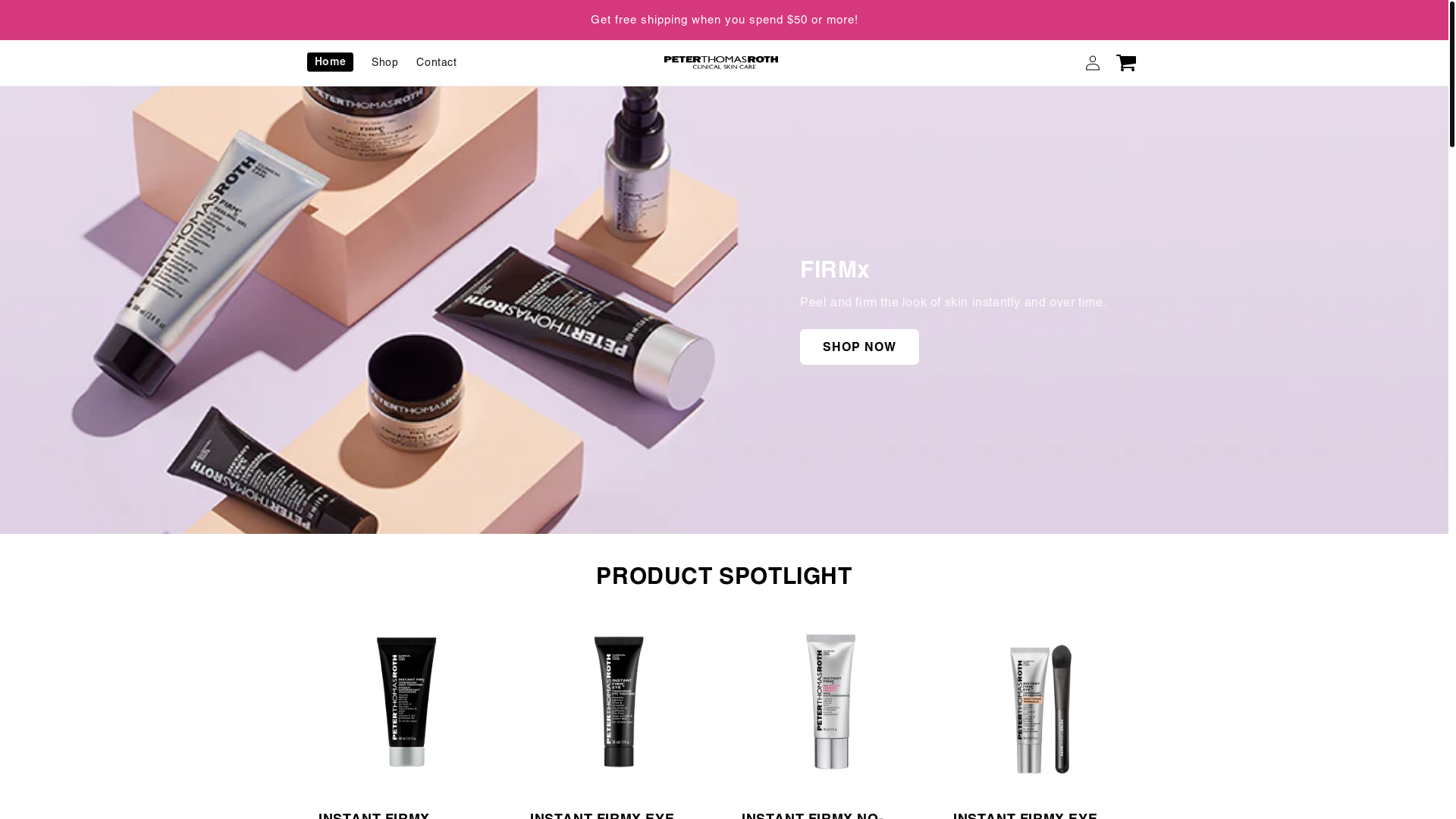 website screenshot of https://peterthomasrothes.shop/